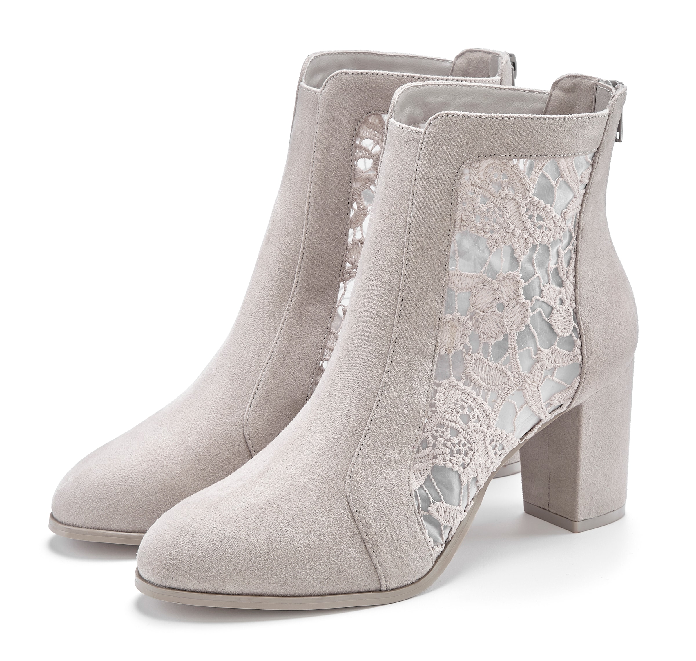 LASCANA High-Heel-Stiefelette "Ankle Boot, Stiefel," mit eleganter Spitze u günstig online kaufen