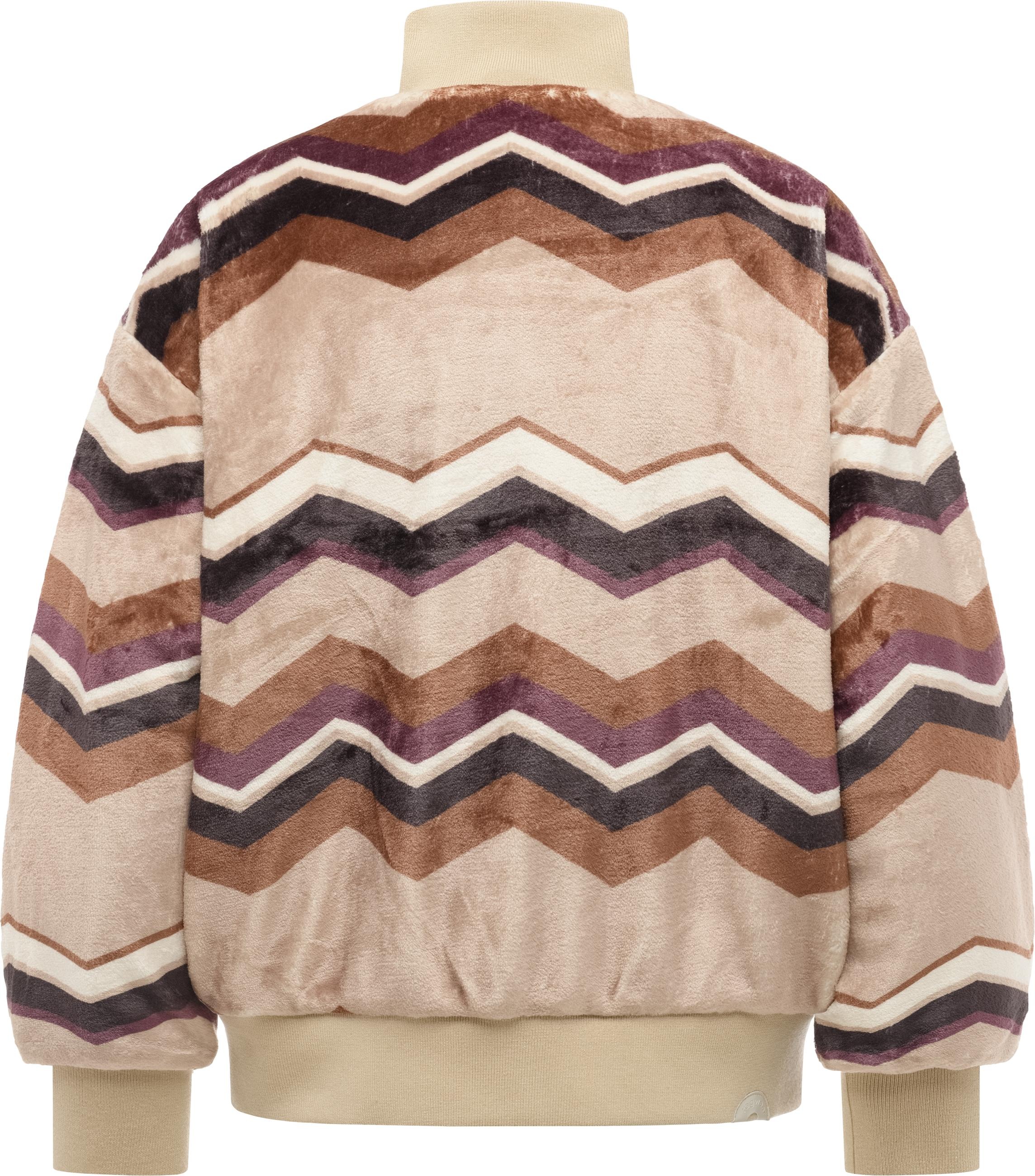 Ragwear Outdoorjacke »Tills Print Y« ohne Kapuze Kuschelige Damen Jacke mit Allover-Print