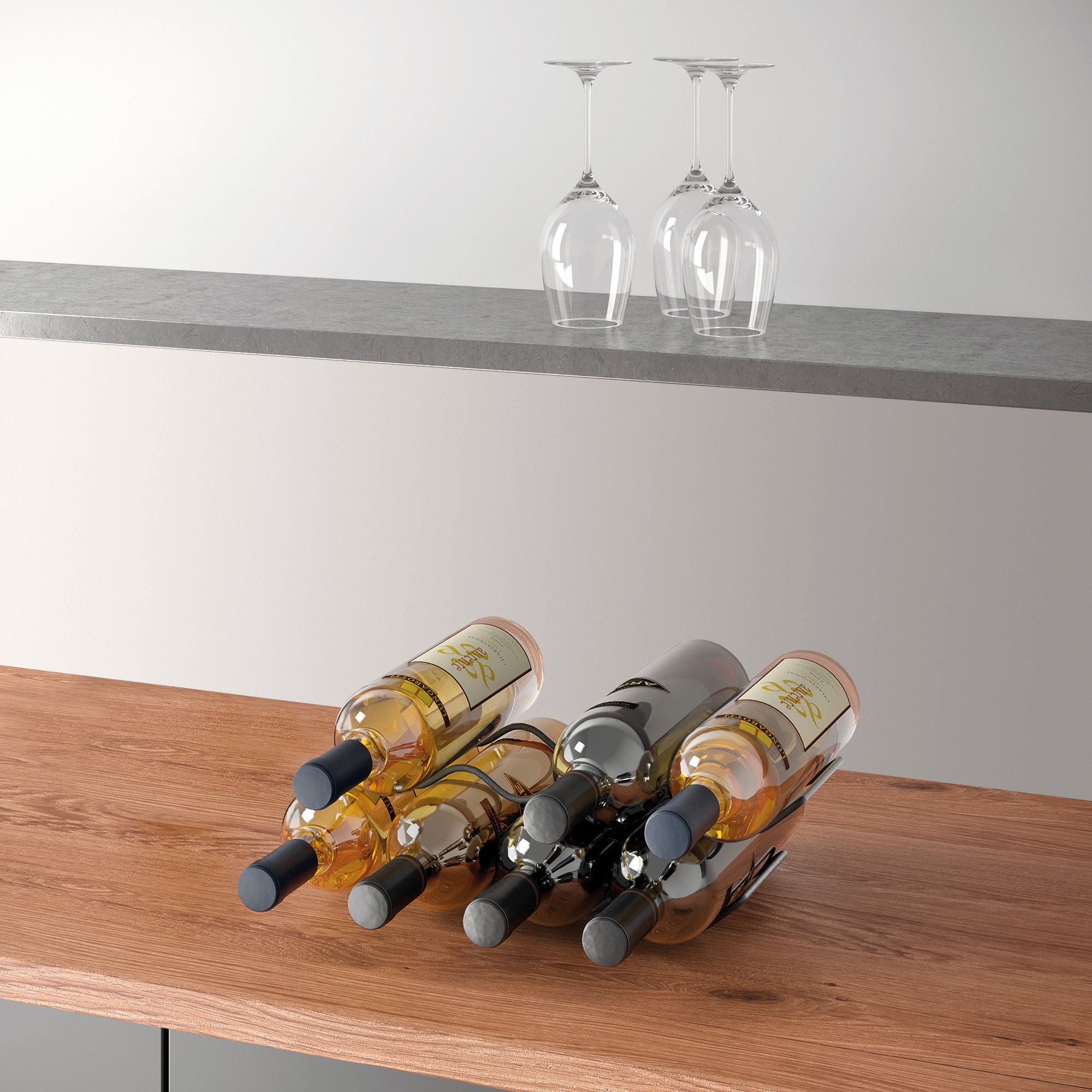 Metaltex Weinflaschenhalter »Wave20 Lava«, (Set, 2 St.), Metall, pulverbeschichtet, für bis zu 20 Flaschen nutzbar