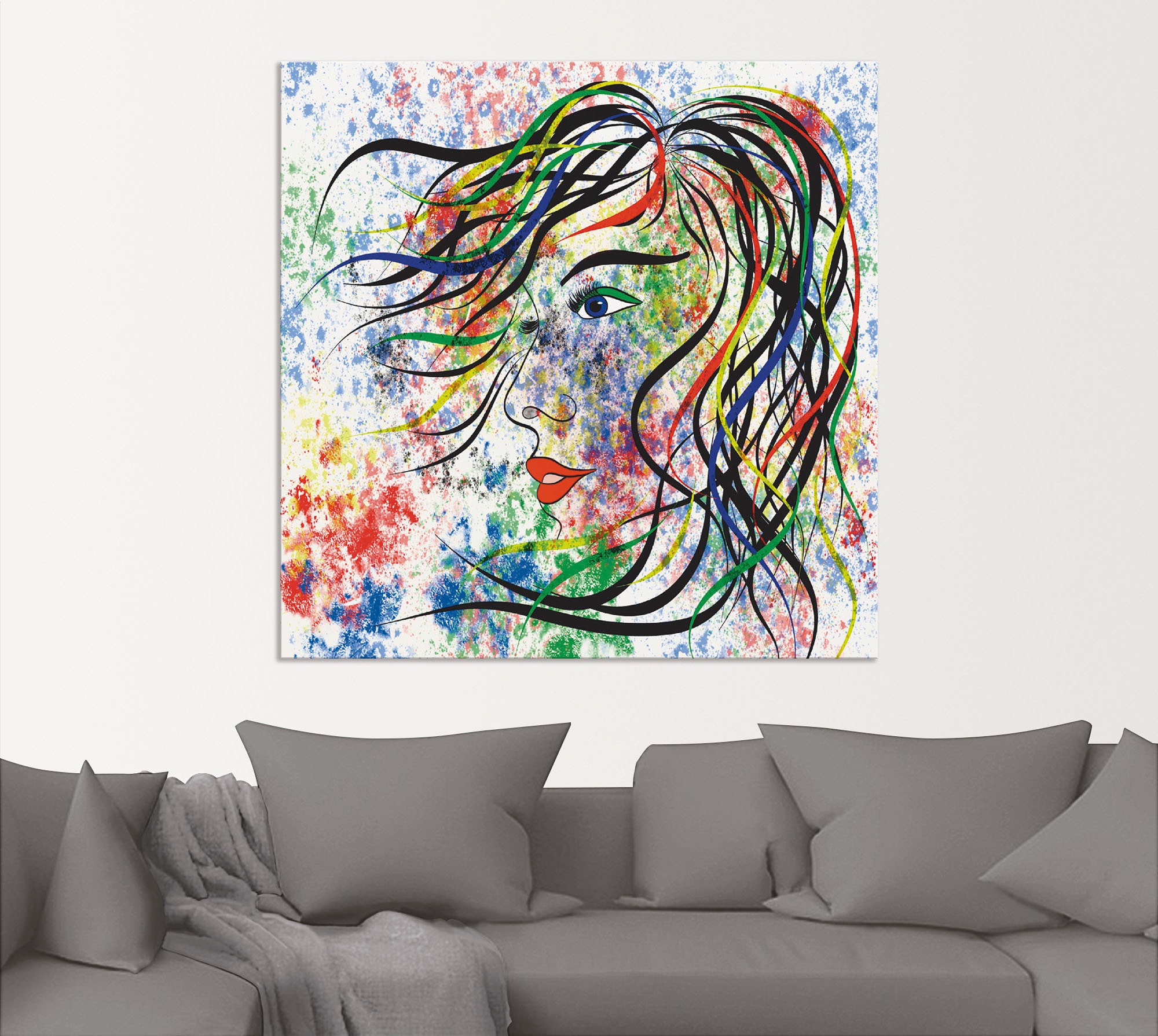 Artland Wandbild »Modern Porträt«, Frau, (1 St.), als Alubild, Outdoorbild, Leinwandbild, Poster in verschied. Größen