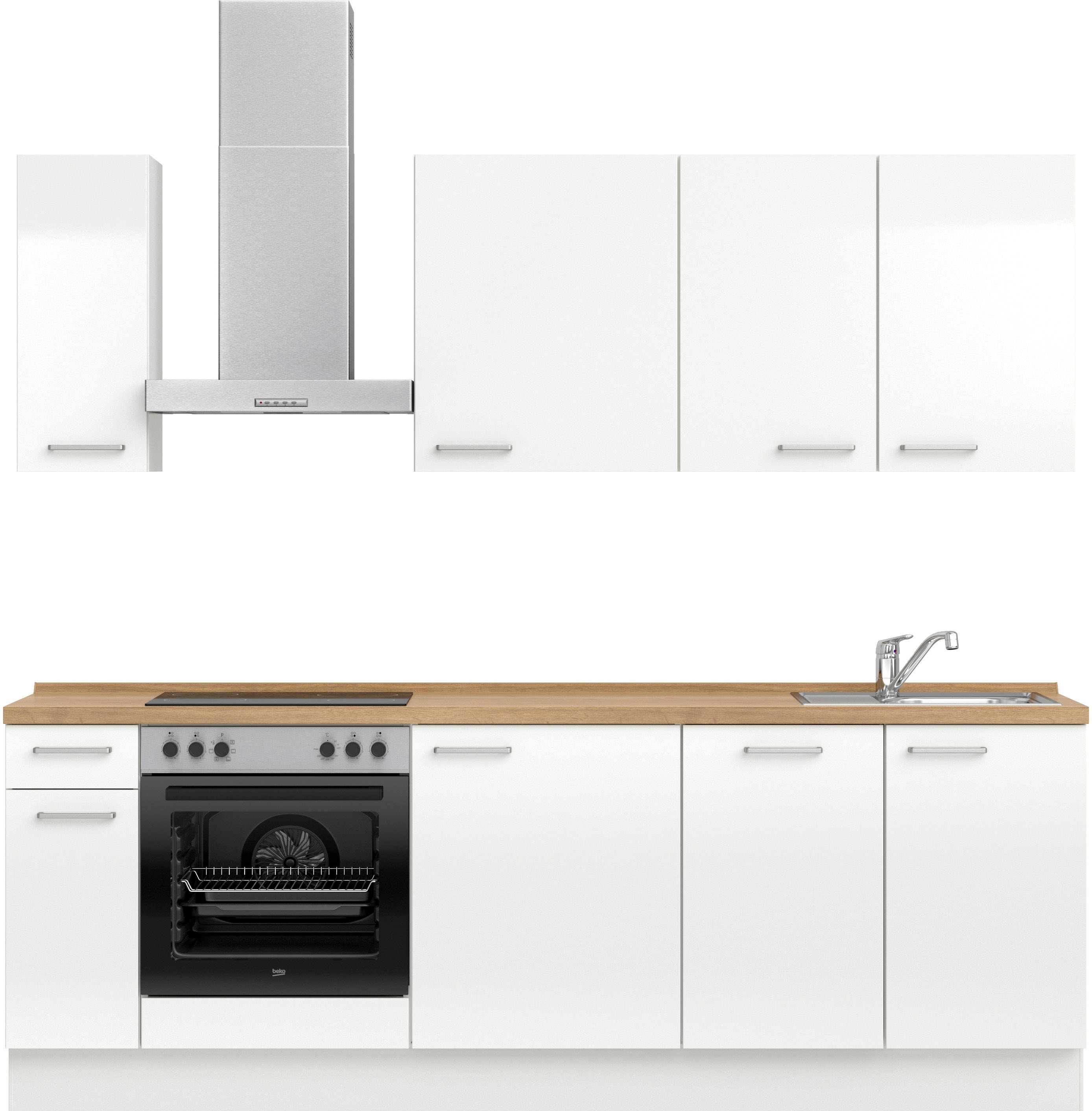 nobilia ""Flash I", NEU: individuell anpassbar mit gratis Profi-Beratung" vormontiert, Breite 240 cm, Ausrichtung wählbar, wahlw. mit E-Geräten