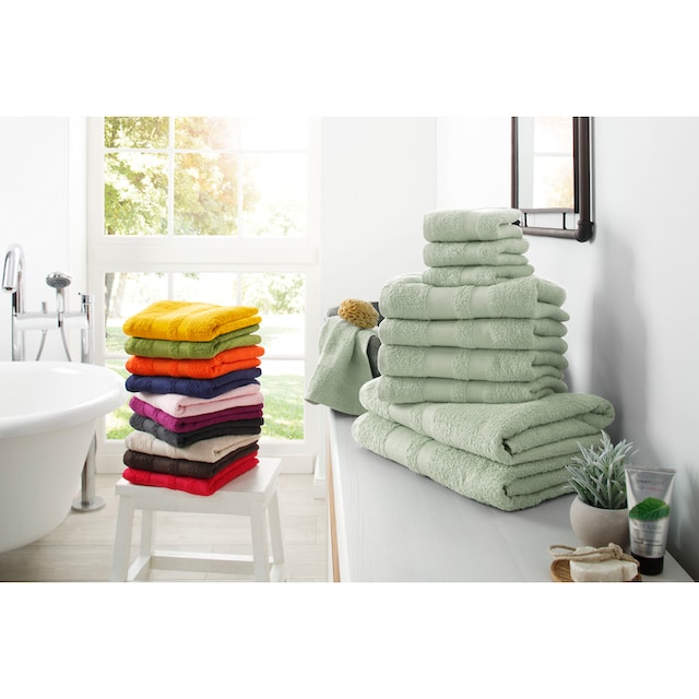 my mit Handtuch-Set Handtücher BAUR 10 »Vanessa«, Walkfrottee, home Set, kaufen | Bordüre, tlg., einfarbiges aus 100% Baumwolle Set Handtuch