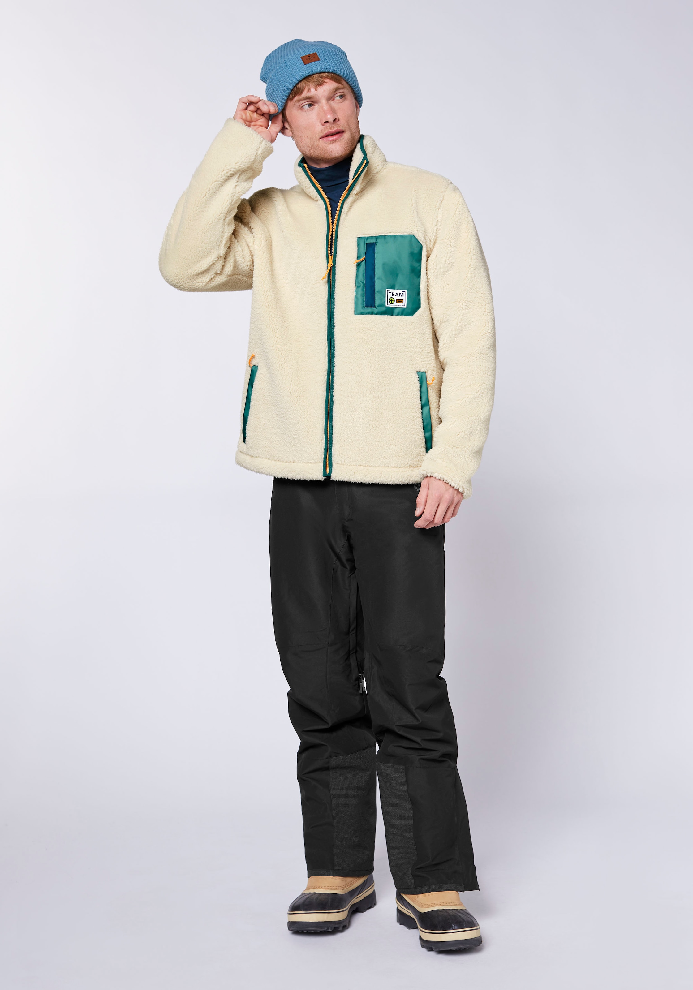 Chiemsee Fleecejacke ohne Kapuze - aus extra weichem Sherpa Fleece<br/>