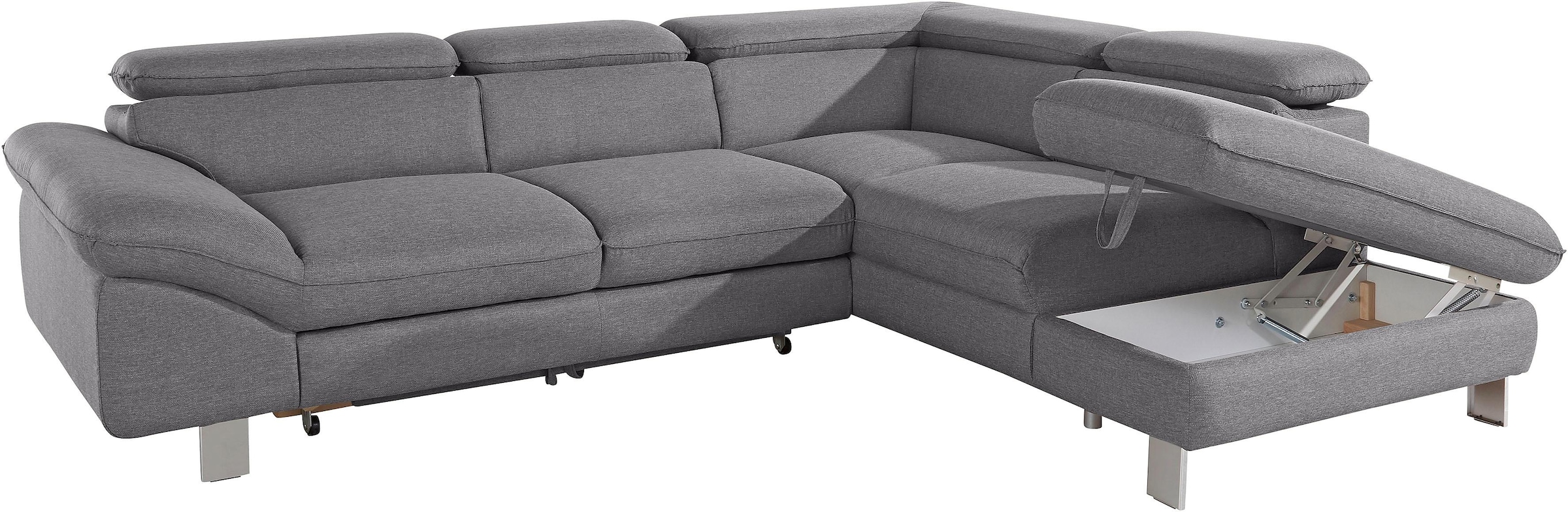 COTTA Ecksofa »Driver L-Form«, mit Kopfteilverstellung, wahlweise mit Bettfunktion & Bettkasten