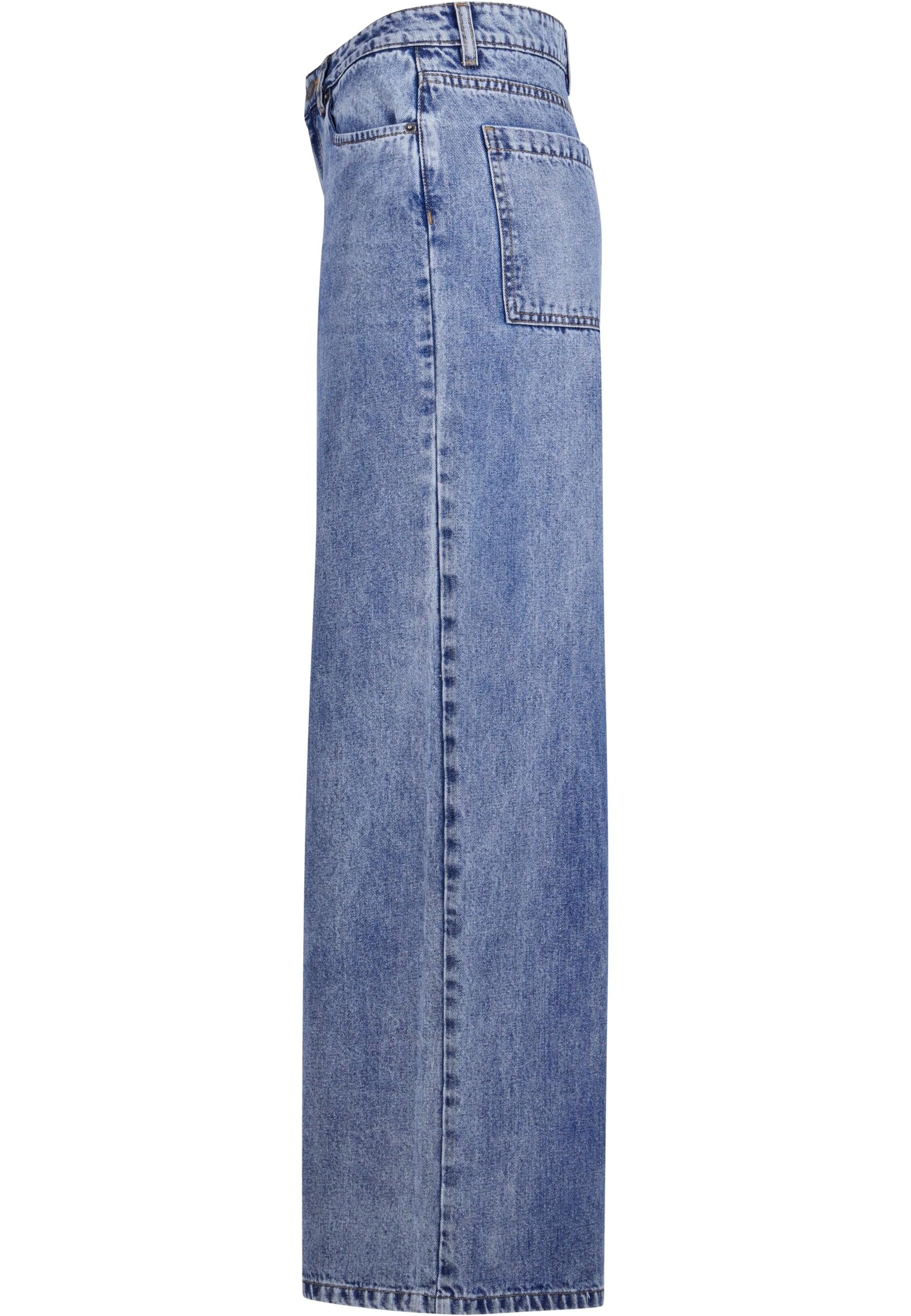 URBAN CLASSICS Bequeme Jeans »Urban Classics Damen Ladies Mid Waist Wide Denim«