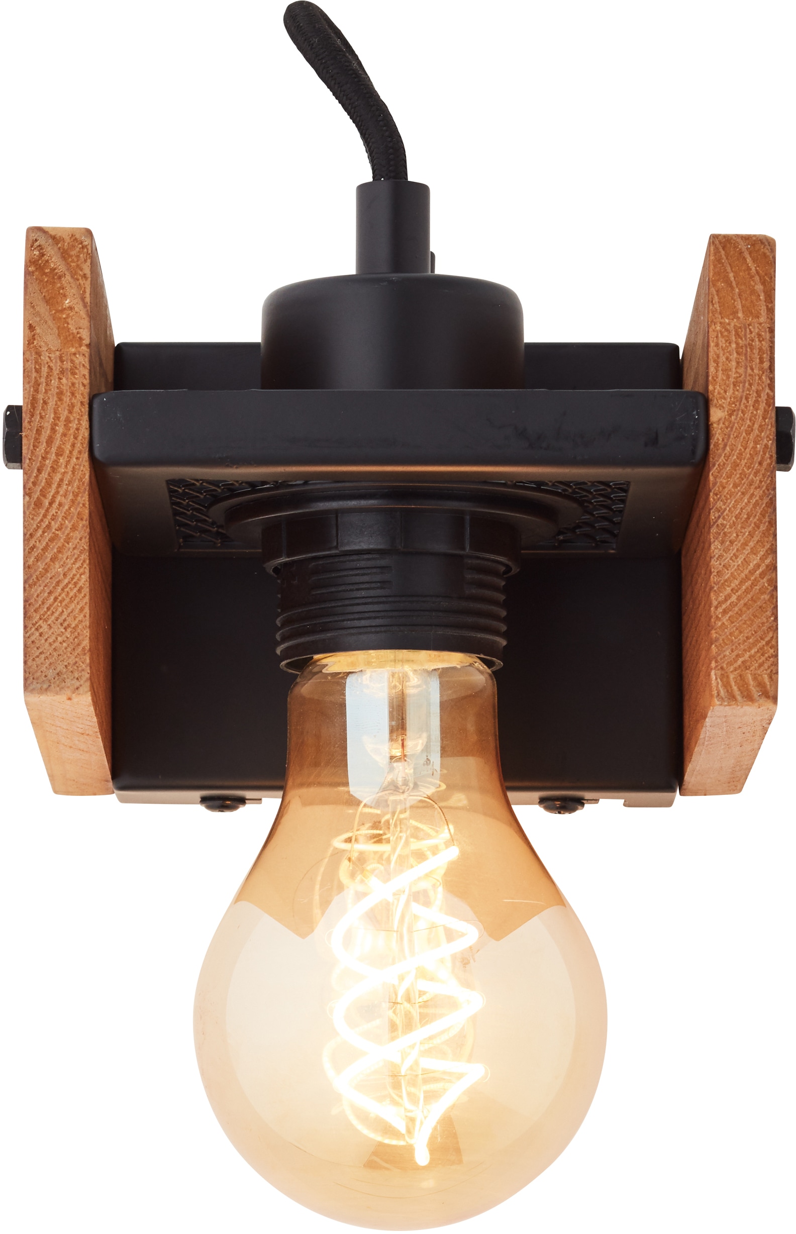 Brilliant Wandleuchte »Calandra« E27 1 Stk. 1 x E27, 42W, schwarz/holzfarbend