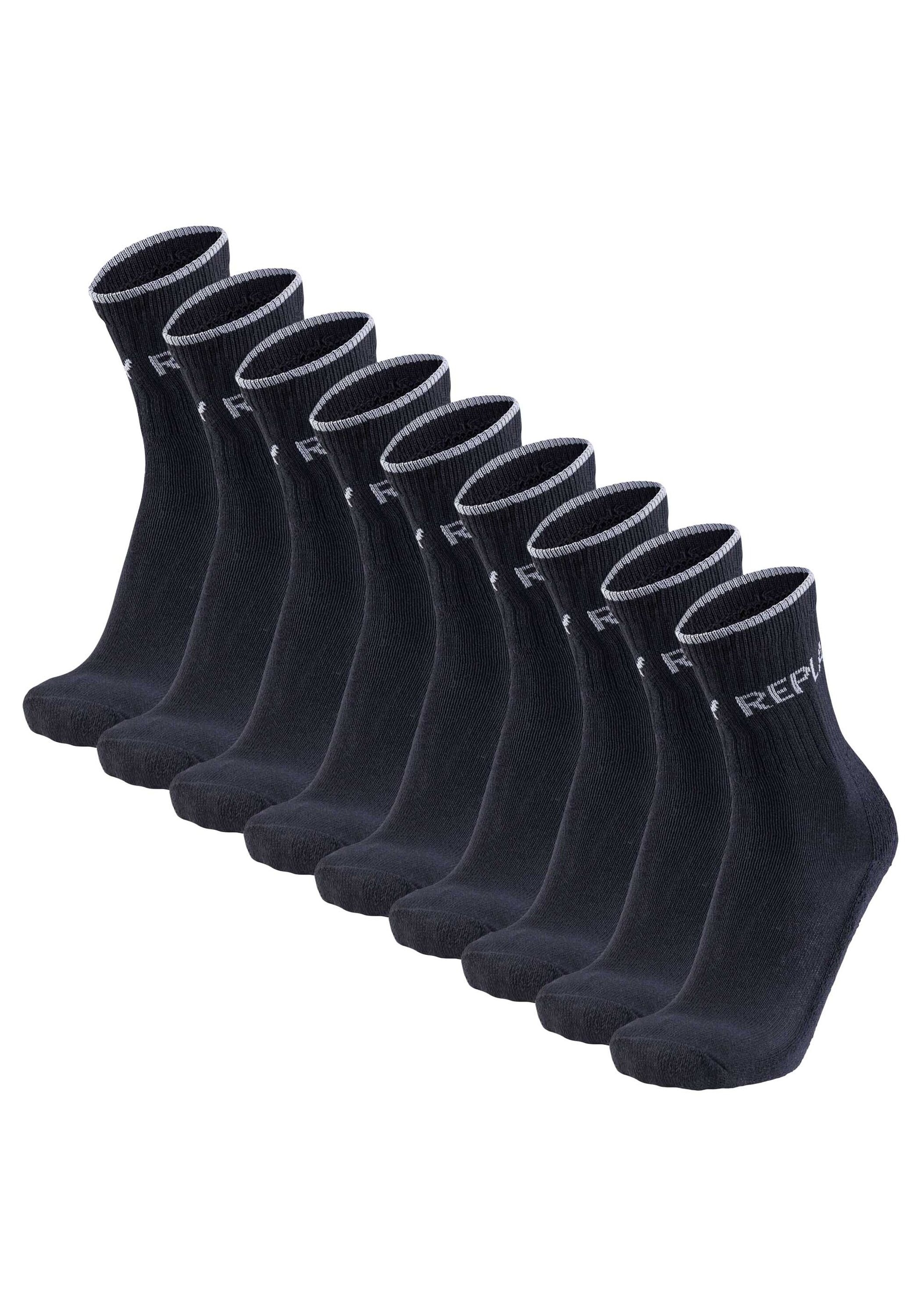 Replay Kurzsocken »Socken REPLAY TENNIS Leg Logo 9Prs Banderole 9er Pack«