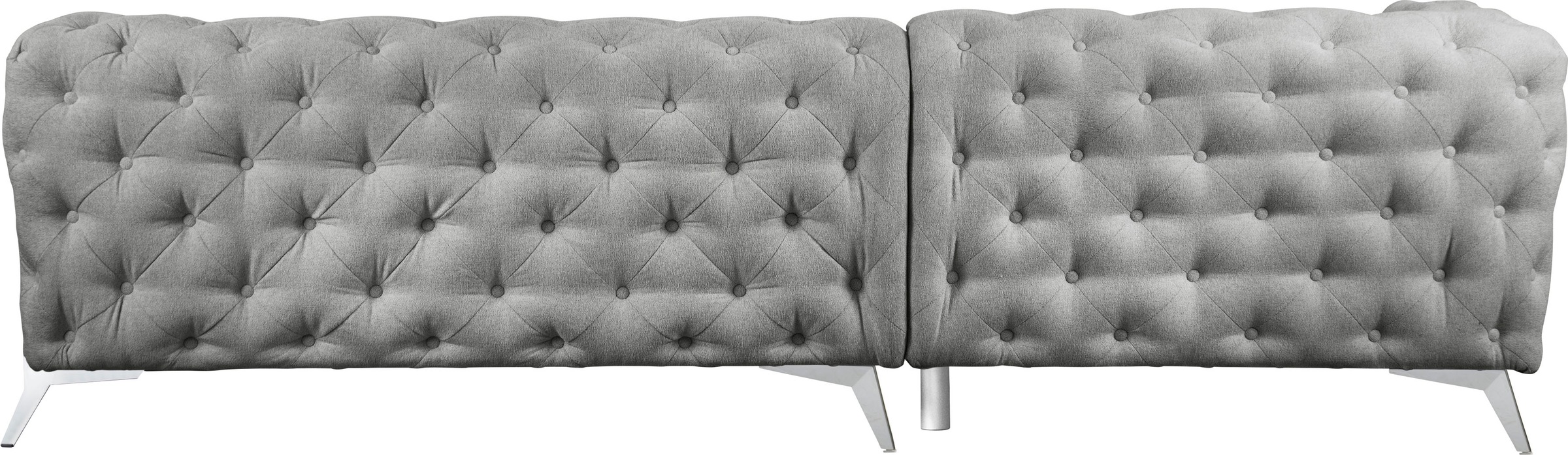 Leonique Chesterfield-Sofa »Amaury L-Form«, moderne Chersterfield-Optik, Breite 262 cm, Fußfarbe wählbar
