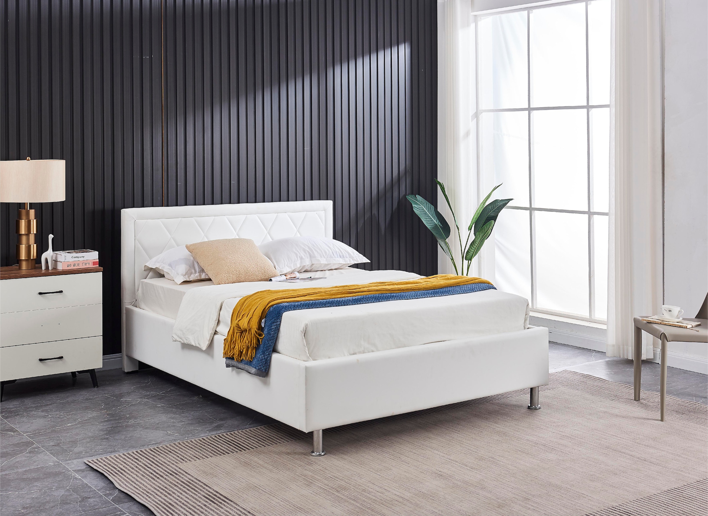 ATLANTIC home collection Polsterbett »Johanna«, mit Lattenrost und Bettkasten