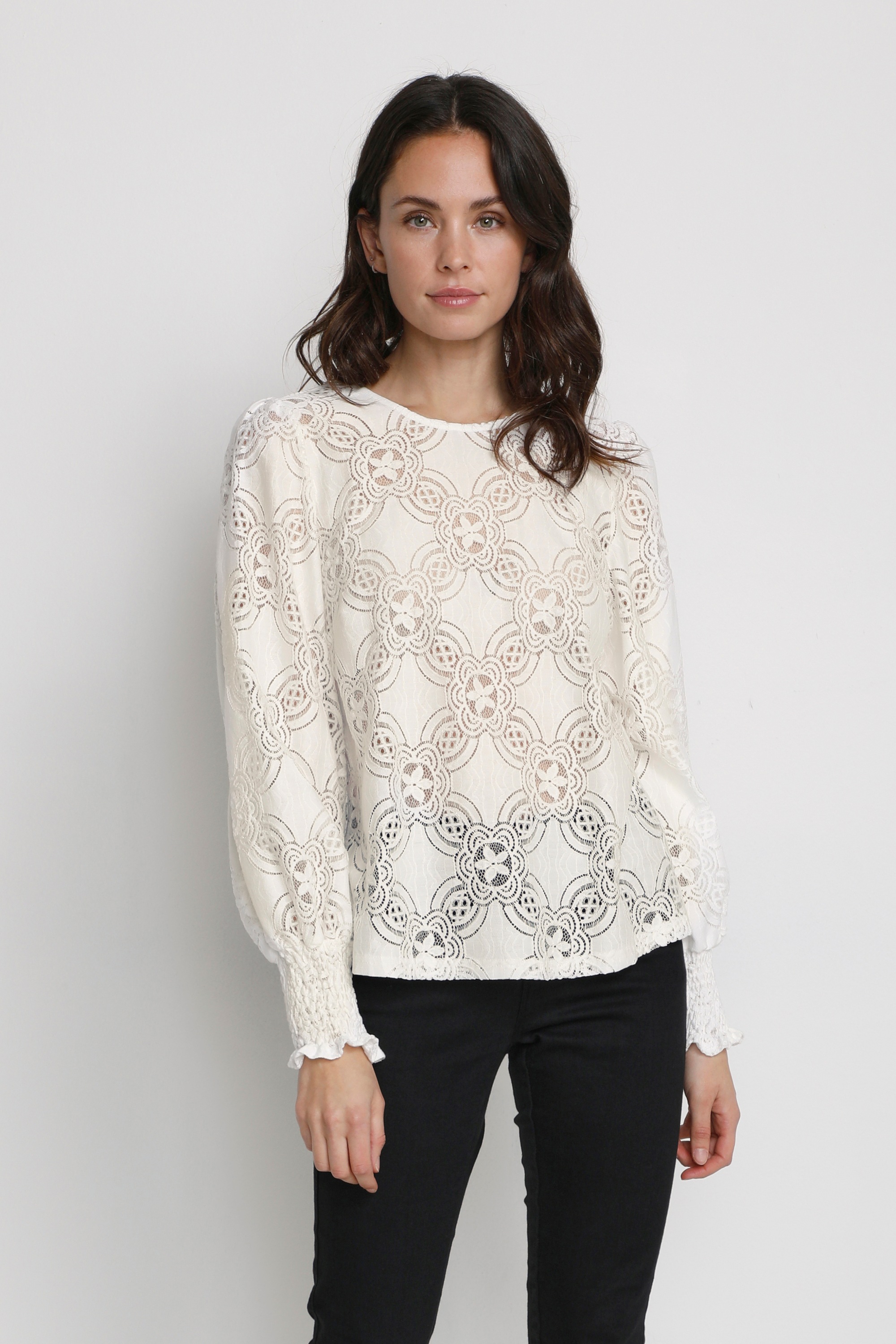 KAFFE Langarmbluse »Damen Bluse langarm KAraula«