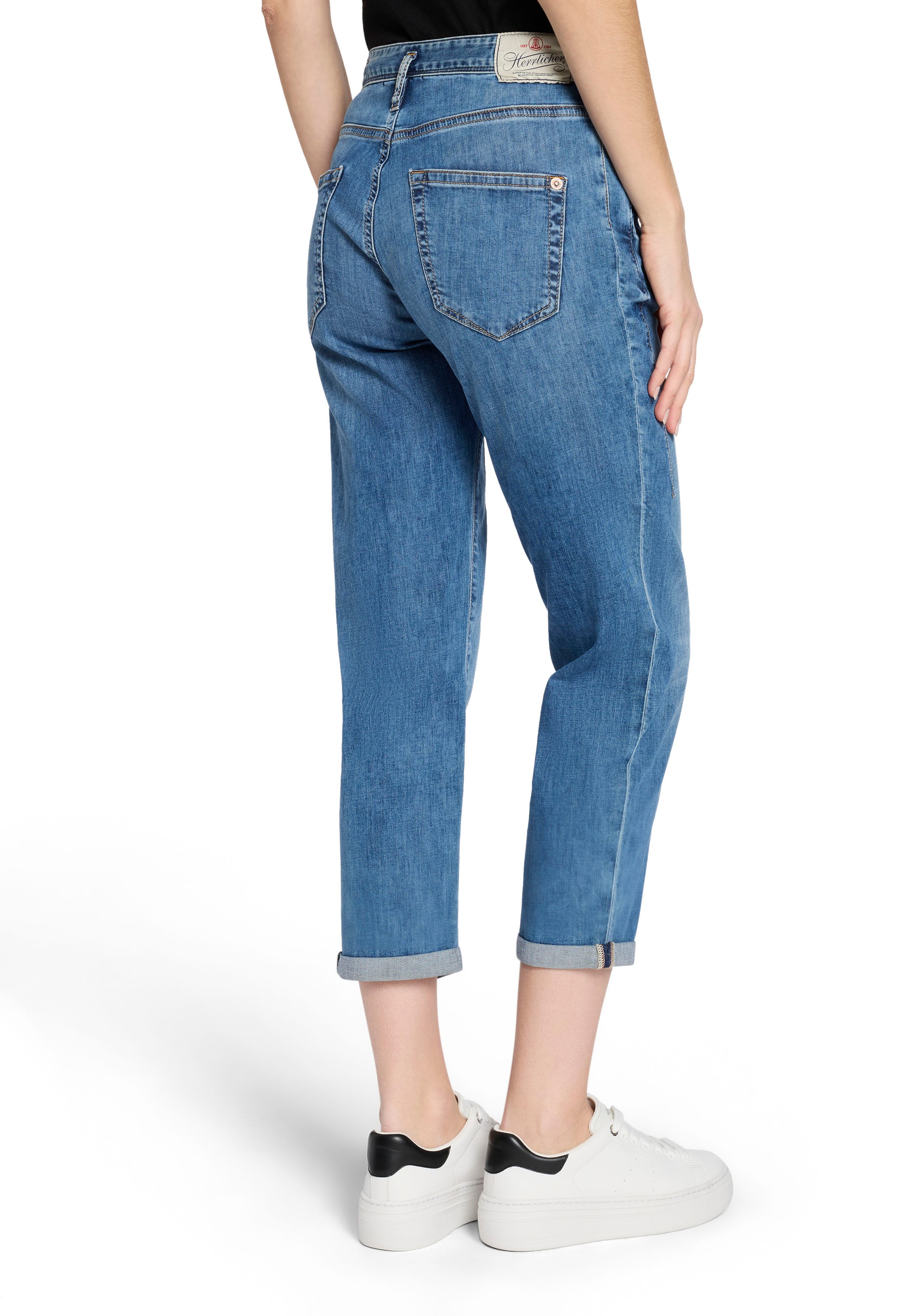 Herrlicher Boyfriend-Jeans "Shyra Tap Denim Light" im Straight Fit, mit Kno günstig online kaufen
