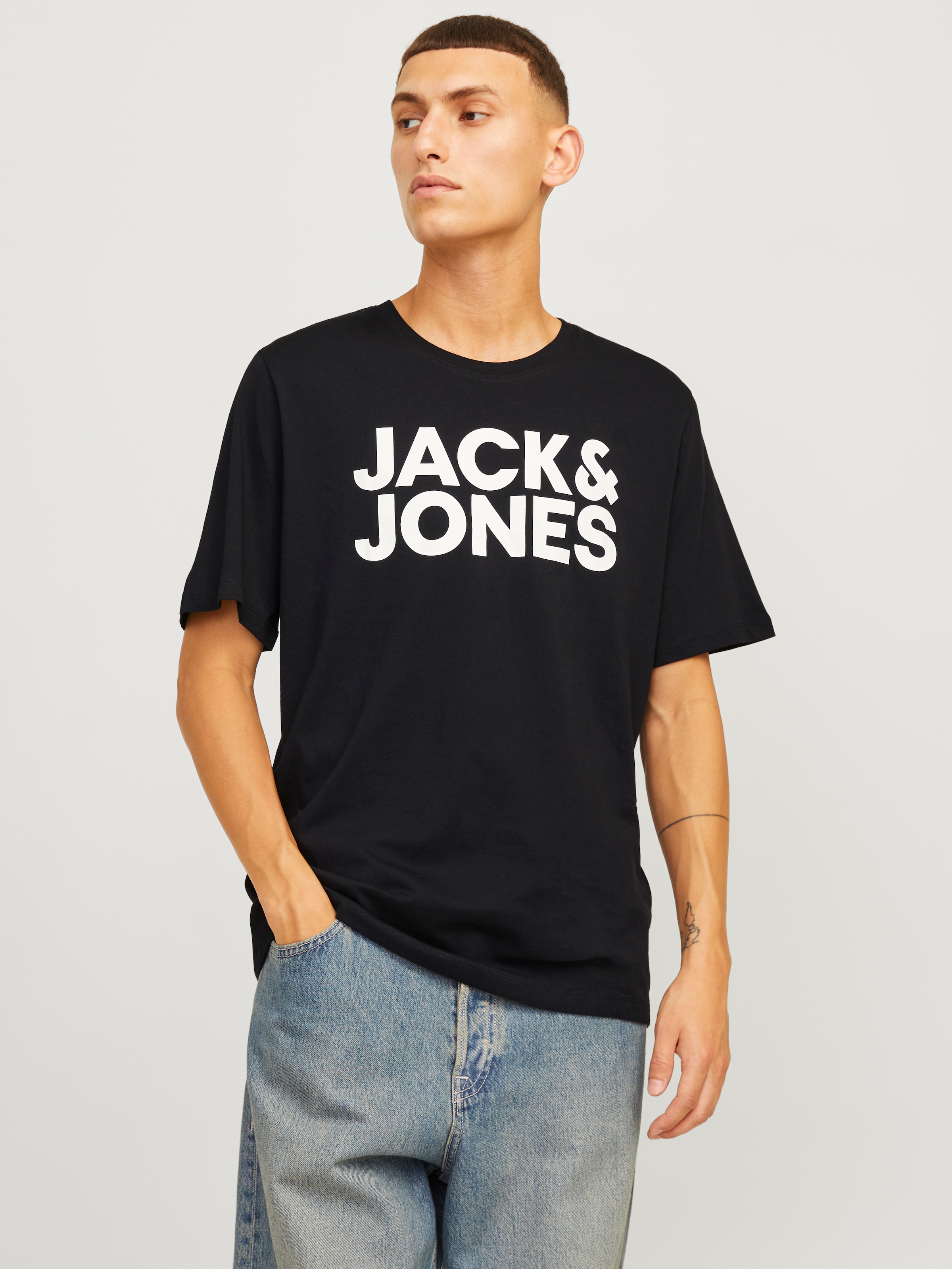 Jack & Jones Rundhalsshirt "JJECORP LOGO TEE SS O-NECK 3PK MP NOOS" günstig online kaufen