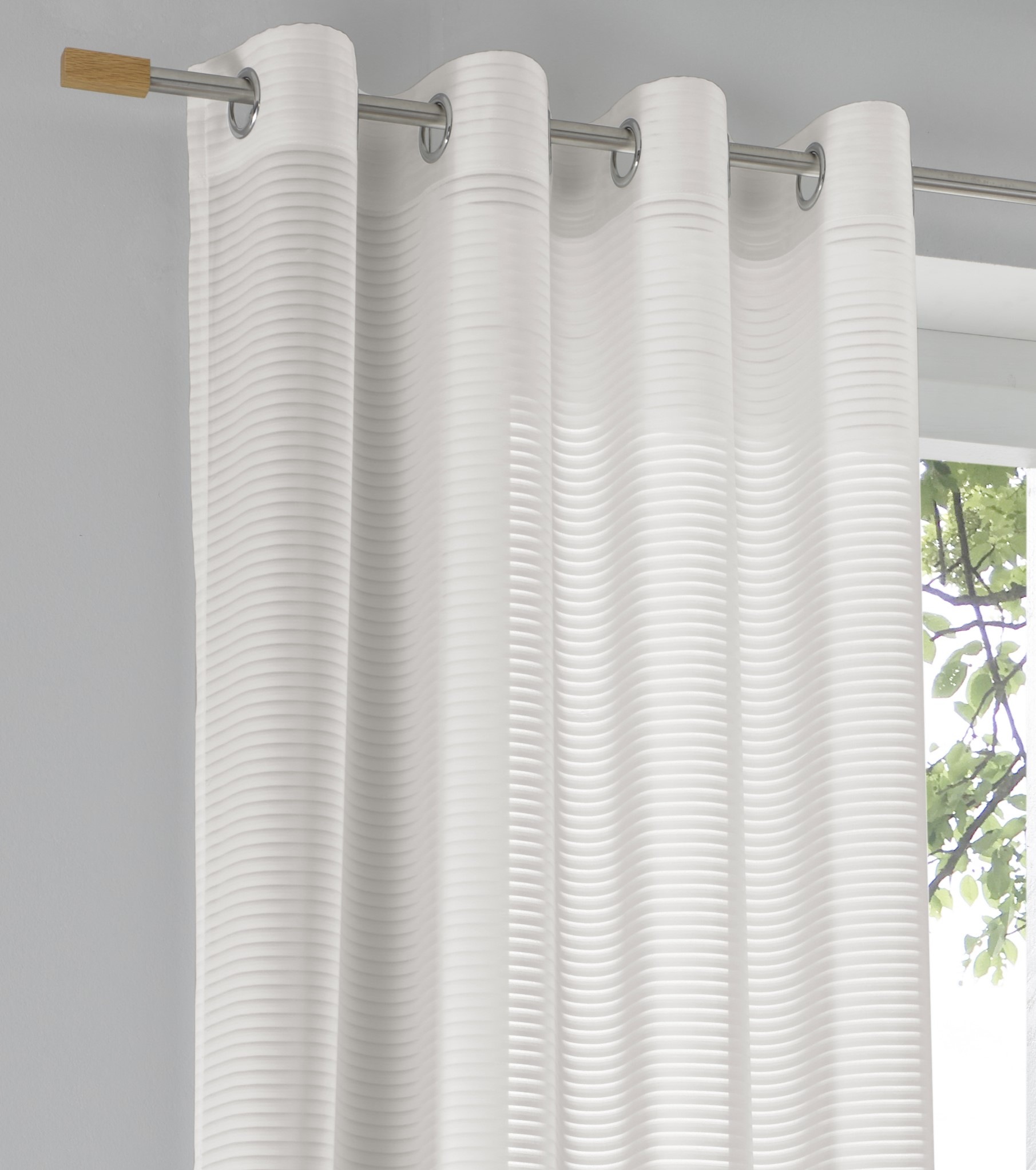 Kutti Vorhang "Arrego Vorhang" Ösen 1 Stk. tlg. Gardine gestreift(1 St) günstig online kaufen