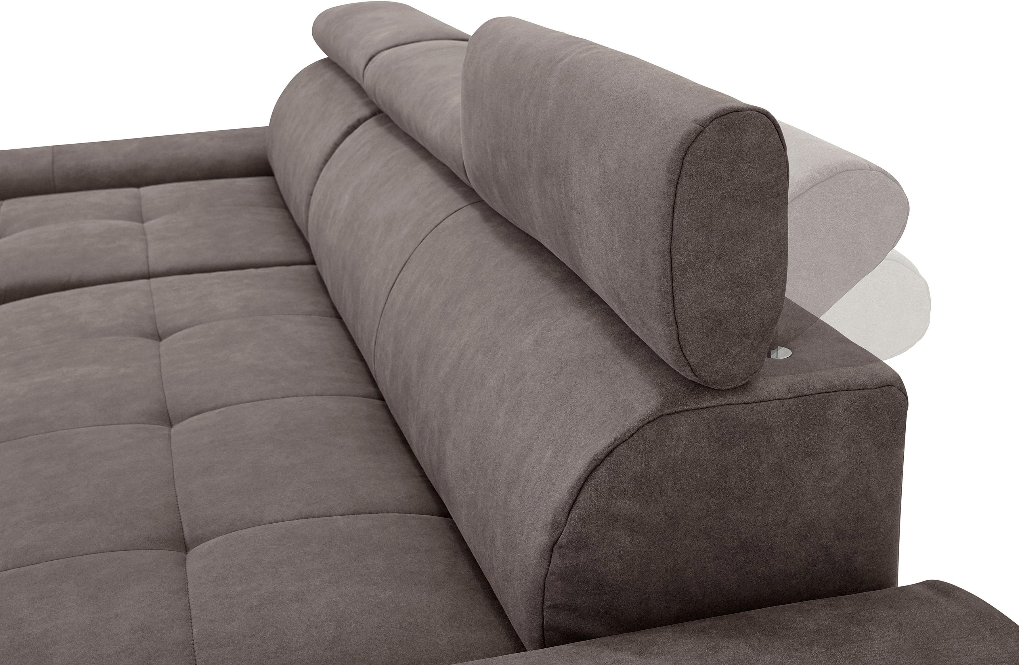 Thumbnail - sit&more Ecksofa "Riva L-Form", inklusive Kopteilverstellung, wahlweise mit Bettfunktion