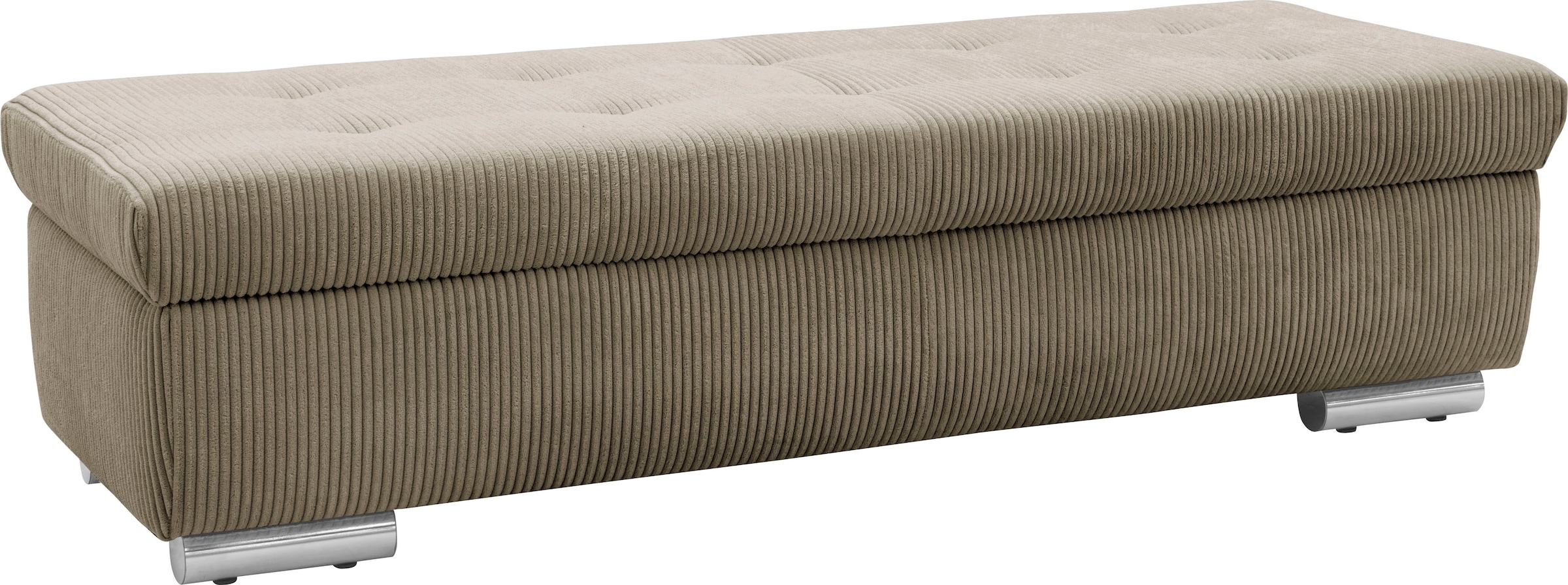 DOMO collection Hocker »Treviso XXL: B/T/H: 161/60/41 cm«, mit Stauraum, auch in Cord, passend zur Serie, moderne Steppung