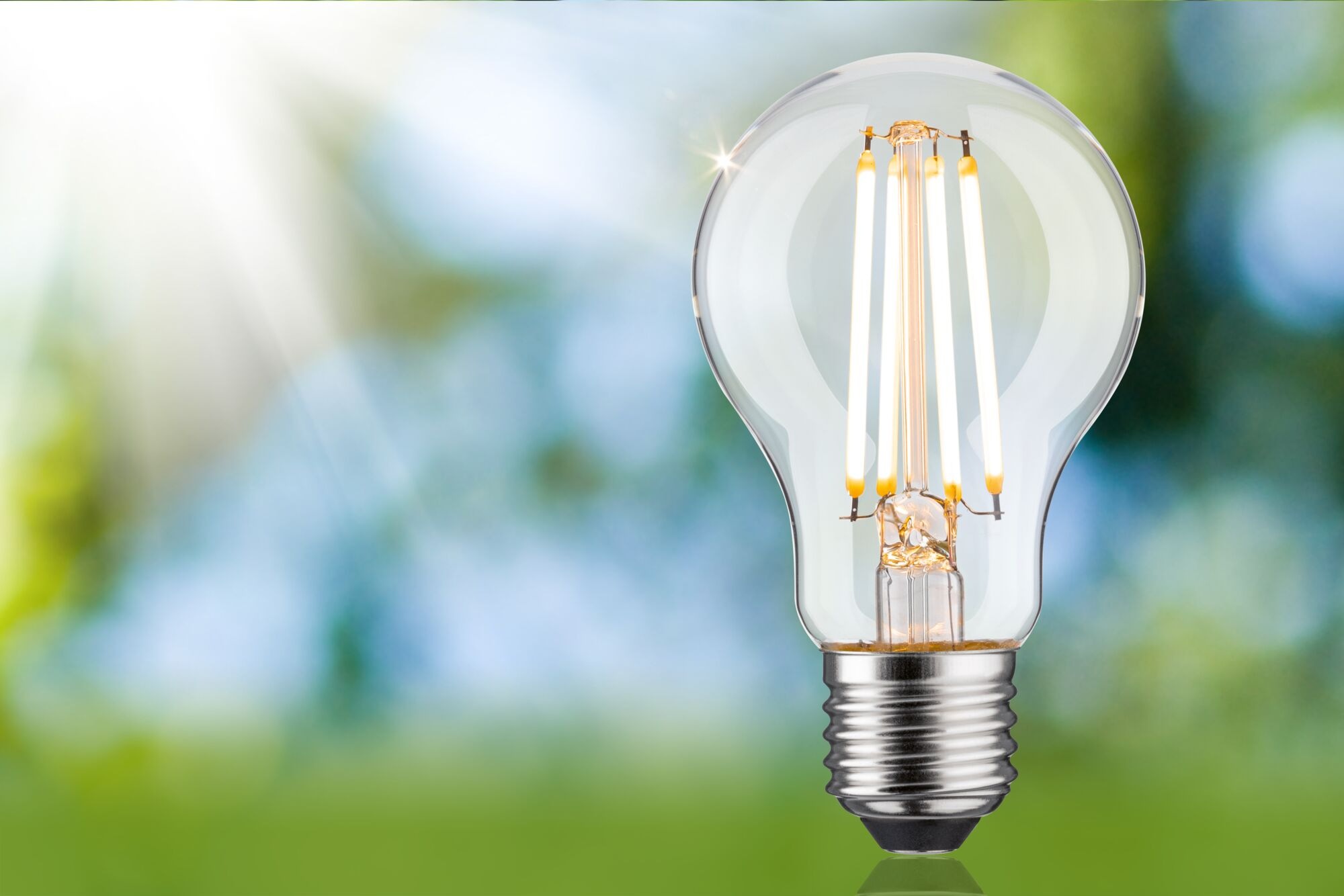 PAULMANN LED-Leuchtmittel "Eco-Line Filament 230V LED Birne E27 1055lm 5,7W 3000K dimmbar Klar", Energieeffizienz: B (A-G), transparent, L:10,5cm Ø:6cm, Leuchtmittel 2