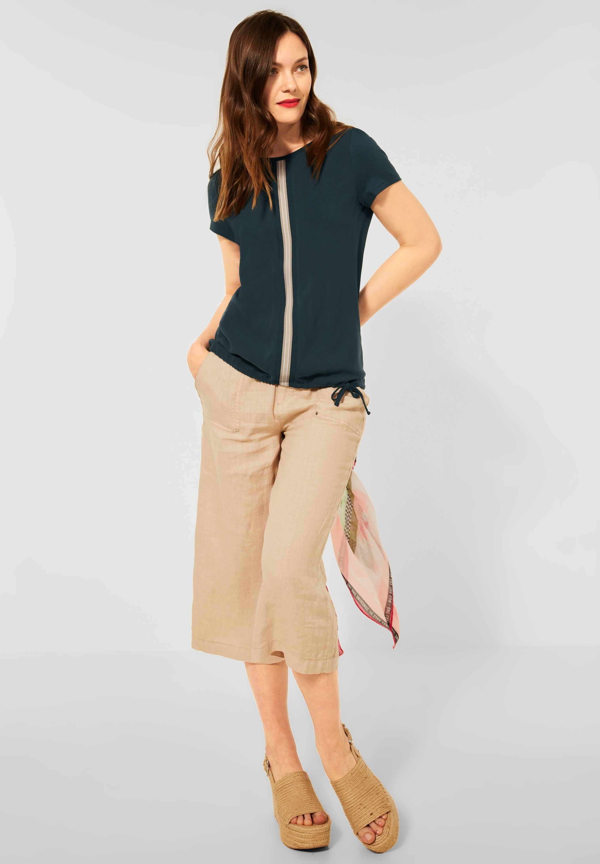 Thumbnail - STREET ONE T-Shirt mit Rippstrickdetails