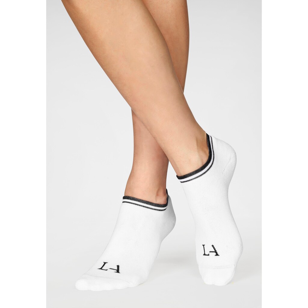 Damenmode Cotton made in Africa LASCANA ACTIVE Sneakersocken, (7 Paar), mit Vollfrottee weiß