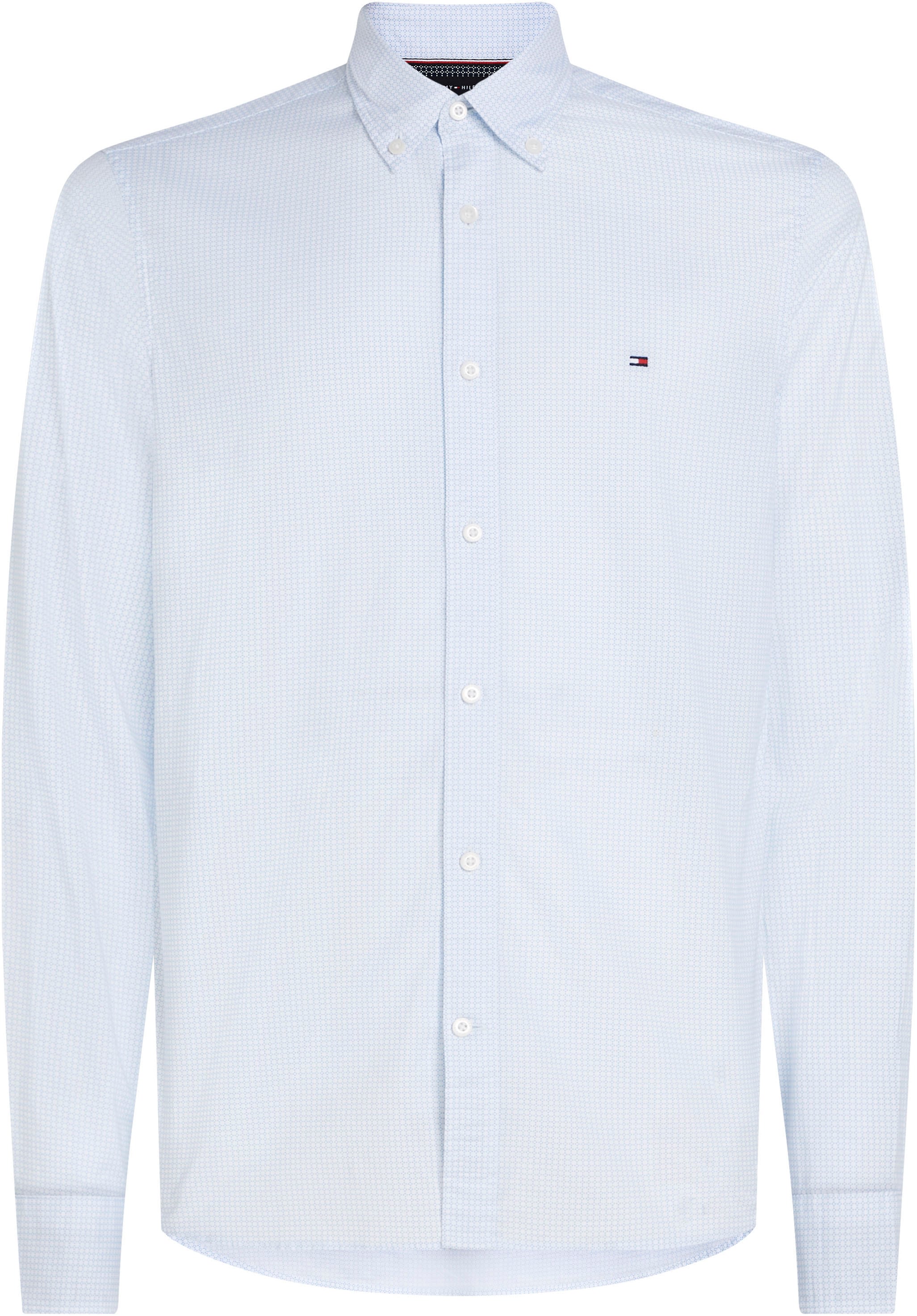 Tommy Hilfiger Businesshemd »FLEX MICRO FOULARD SF SHIRT«, Mit Minimal-Print, Button-down-Kragen