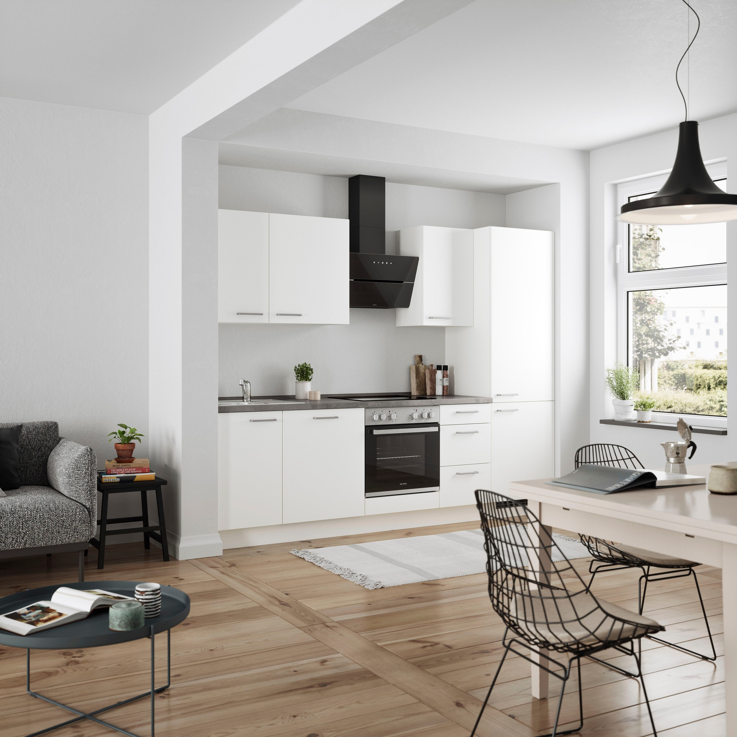 nobilia® Küchenzeile »"Touch II"«, vormontiert, Ausrichtung wählbar, Breite 270 cm, wahlw. mit E-Geräten