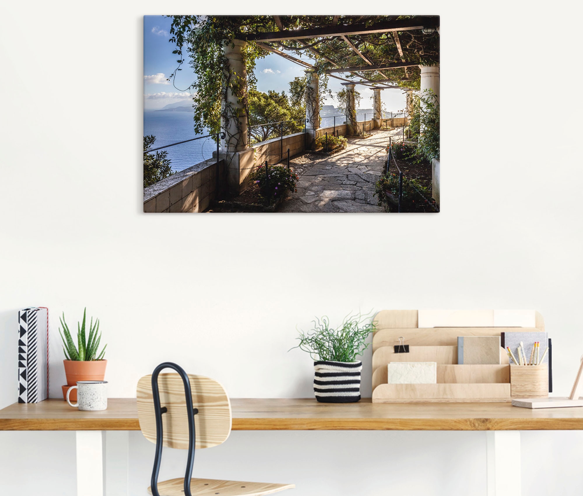 Artland Wandbild "Garten der Villa San Michele auf Capri" Gebäude 1 Stk. tl günstig online kaufen