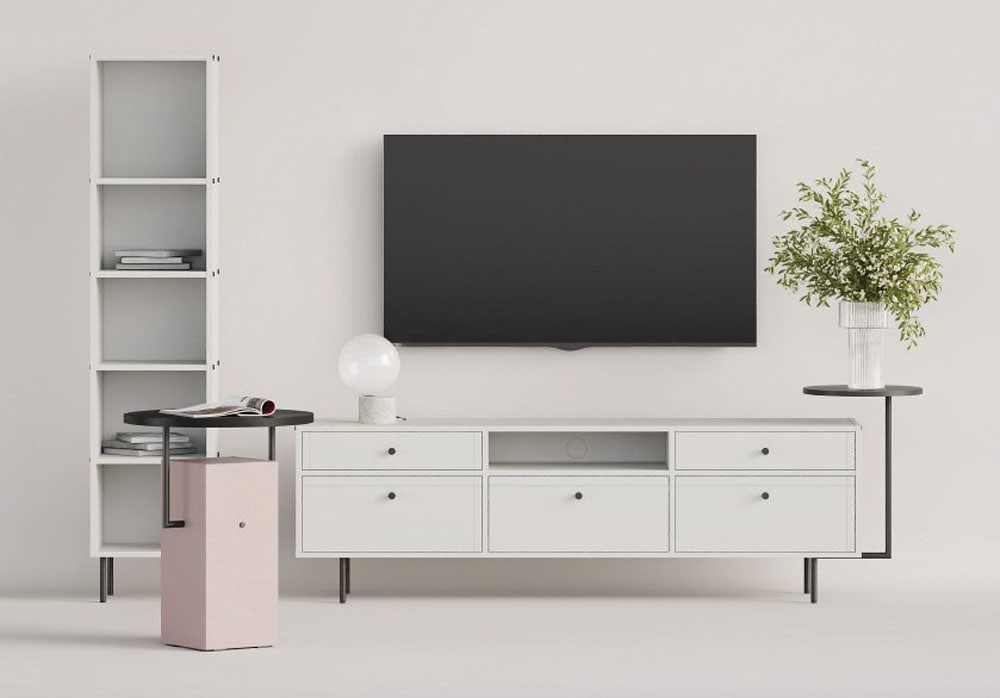 Home affaire Standregal »Arrocco: Schlankes Regal in 2 Farben mit Metallelementen, stilvoll« B/T/H: 39,4/35/175cm, 5 offene Fächer, viel Platz, Made in Poland