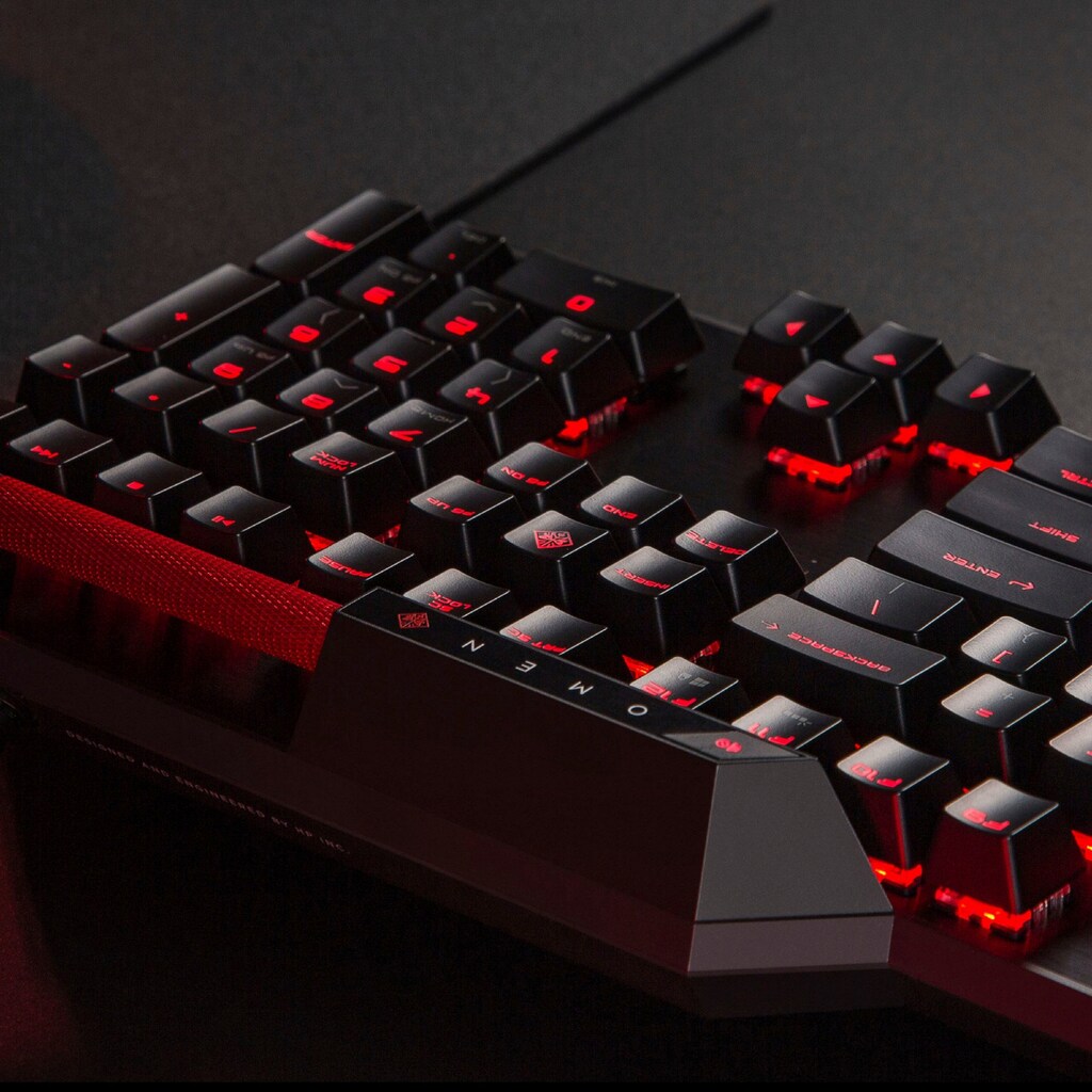 HP Gaming-Tastatur »OMEN Sequencer«, (Fn-Tasten-USB-Anschluss-Ziffernblock-Gaming-Modus)