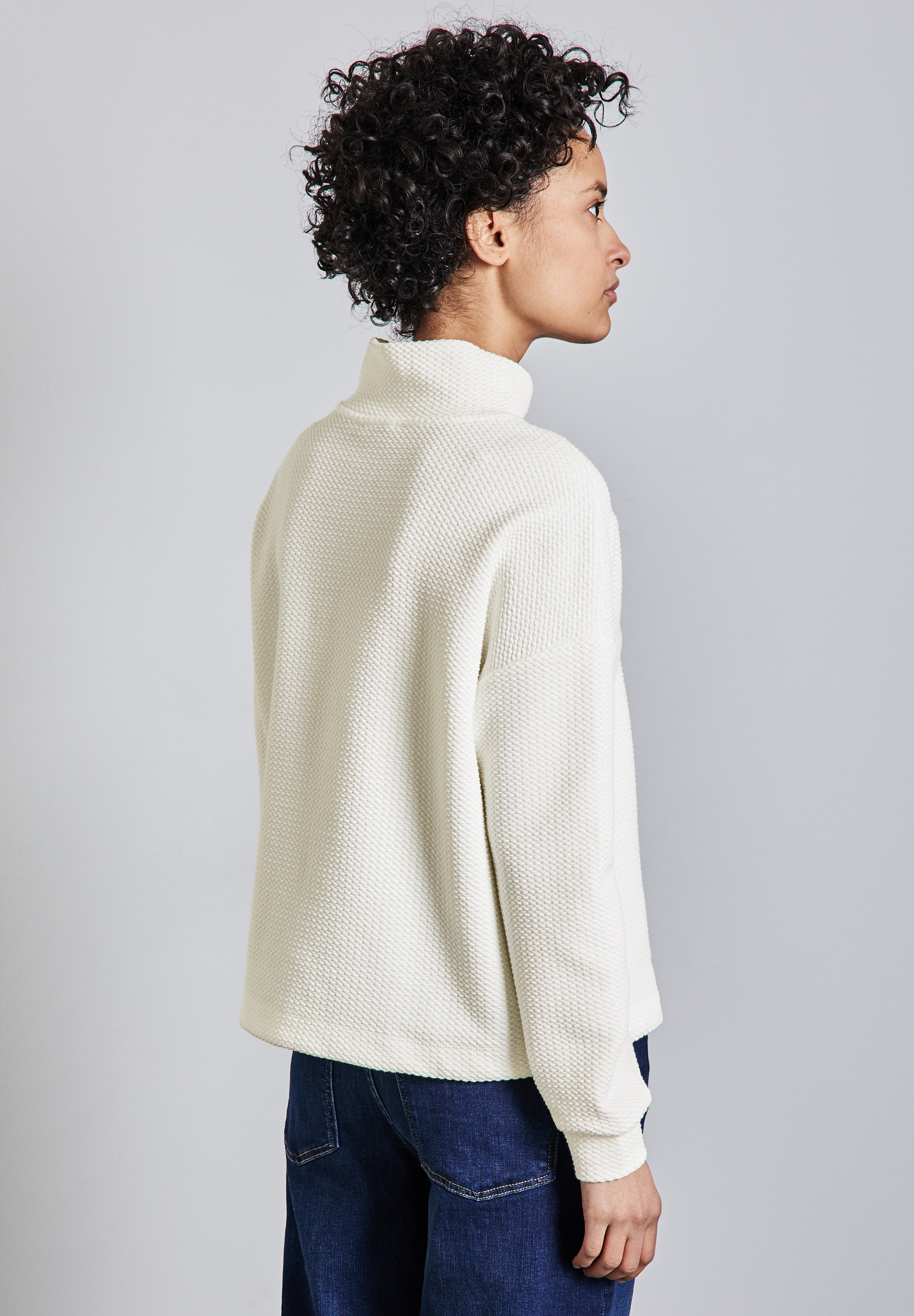 STREET ONE Langarmshirt, mit Tunnelzug am Saum