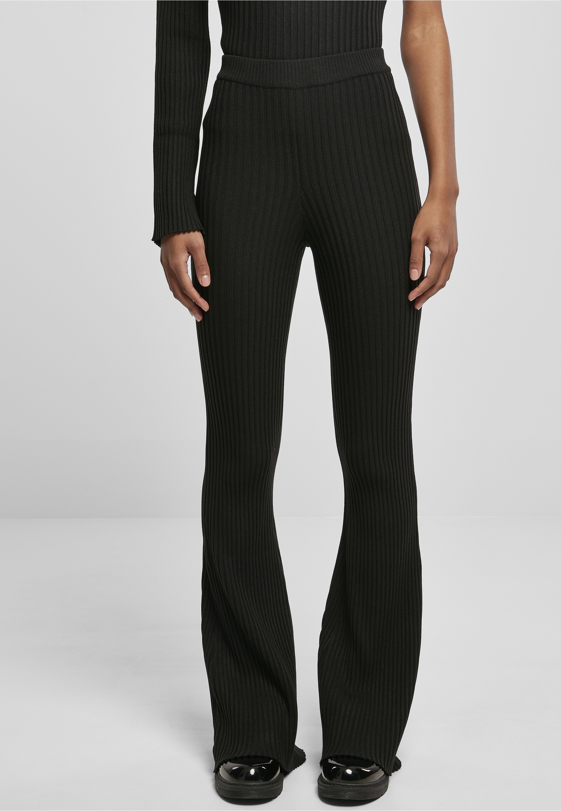 URBAN CLASSICS Leggings »Urban Classics Damen Ladies Flared Rib Knit Leggings«