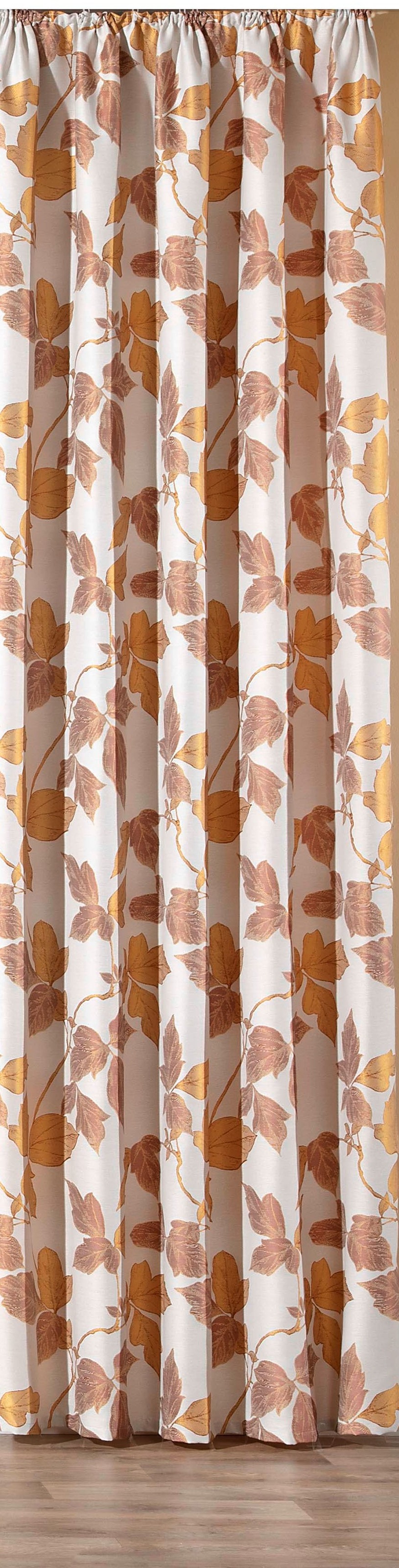 Stickereien Plauen Vorhang "Weinlaub" Kräuselband 2 Stk. tlg. günstig online kaufen