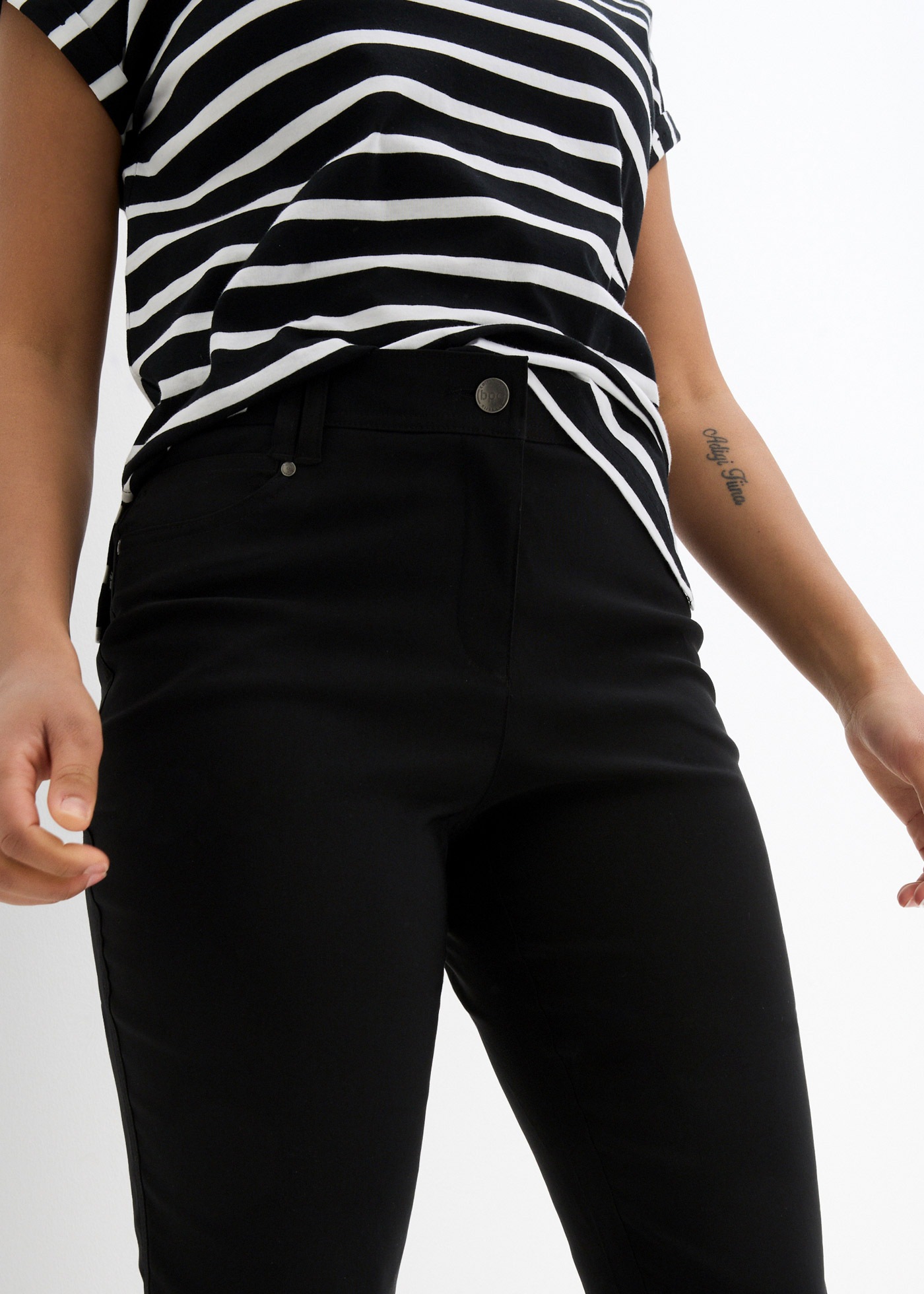 bonprix Stretch-Hose "Bengalin-Stretch-Hose mit Bequembund, Straight" aus P günstig online kaufen