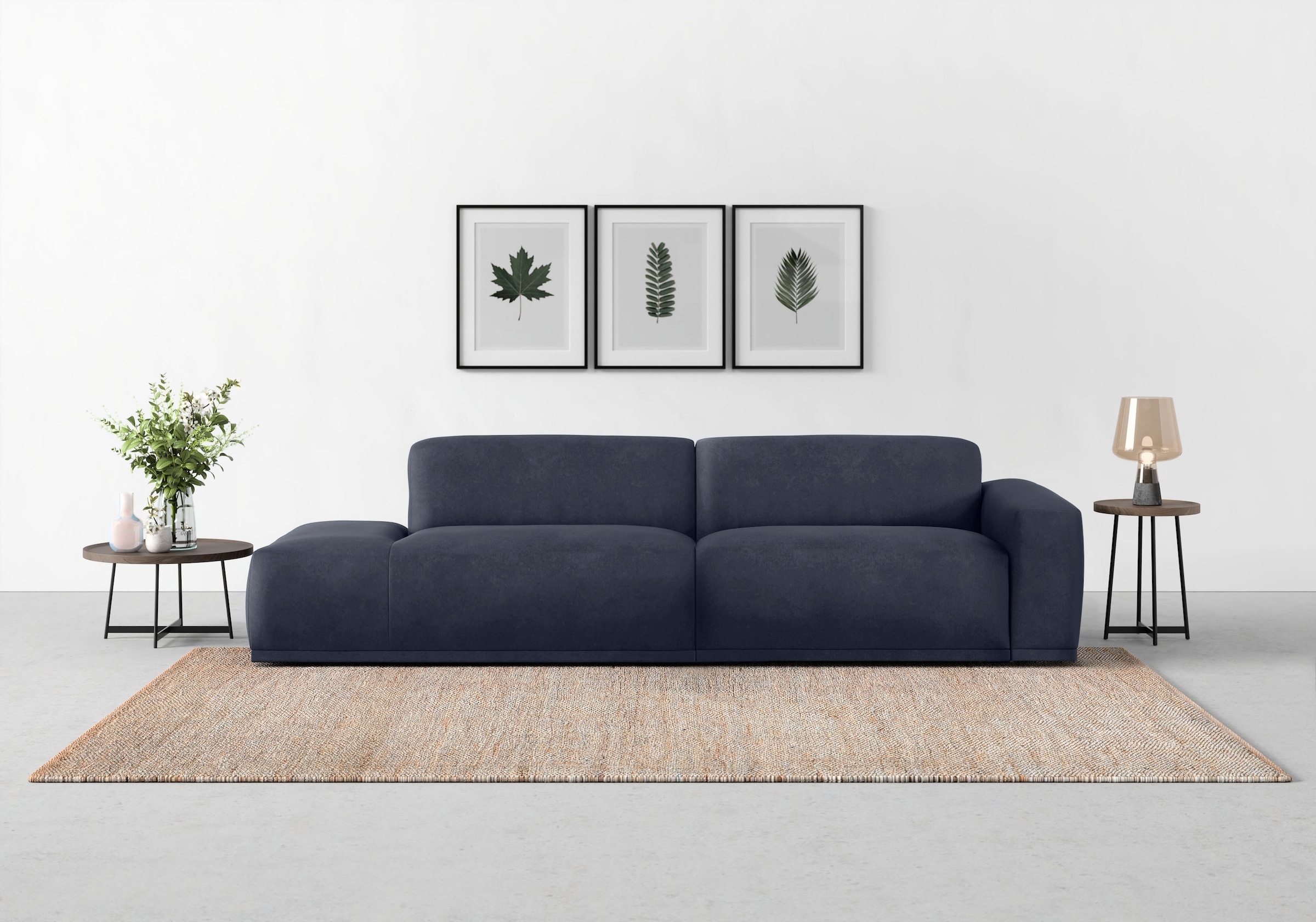 TRENDMANUFAKTUR Big-Sofa "Braga, mit hochwertigem Kaltschaum, Megasofa, in Cord erhältlich", modernes Big-Sofa, Couch mi