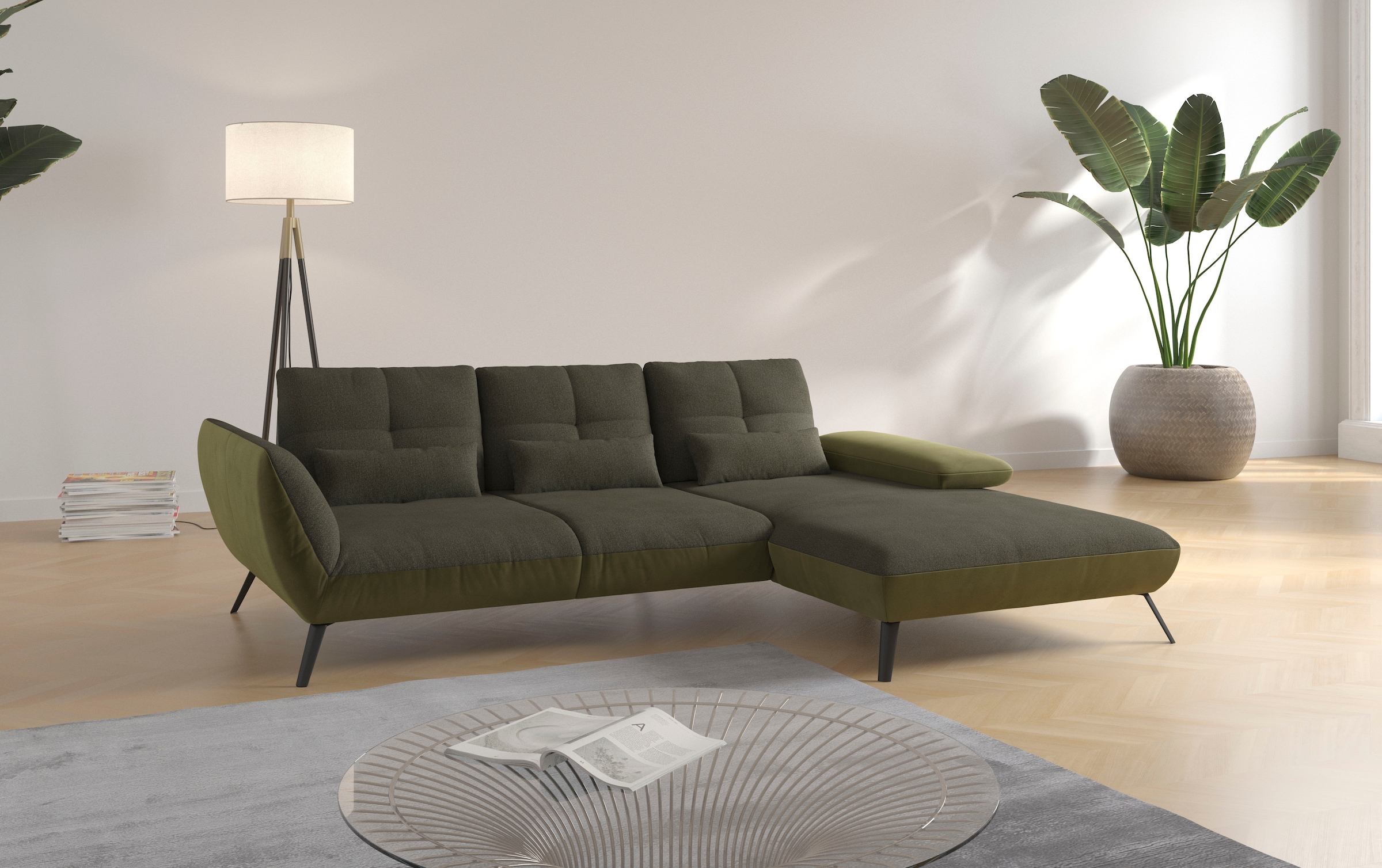 OTTO home Ecksofa "Mikado L-Form" inkl. Sitztiefenverstellung und Armteilve günstig online kaufen
