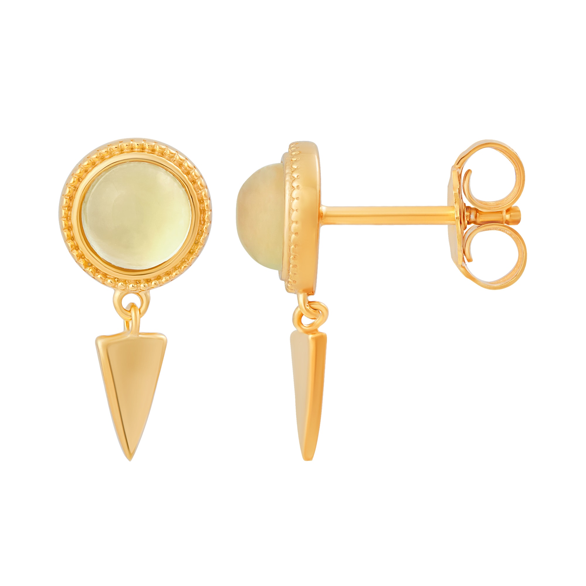CAÏ Paar Ohrstecker »925 Silber vergoldet Prehnit«