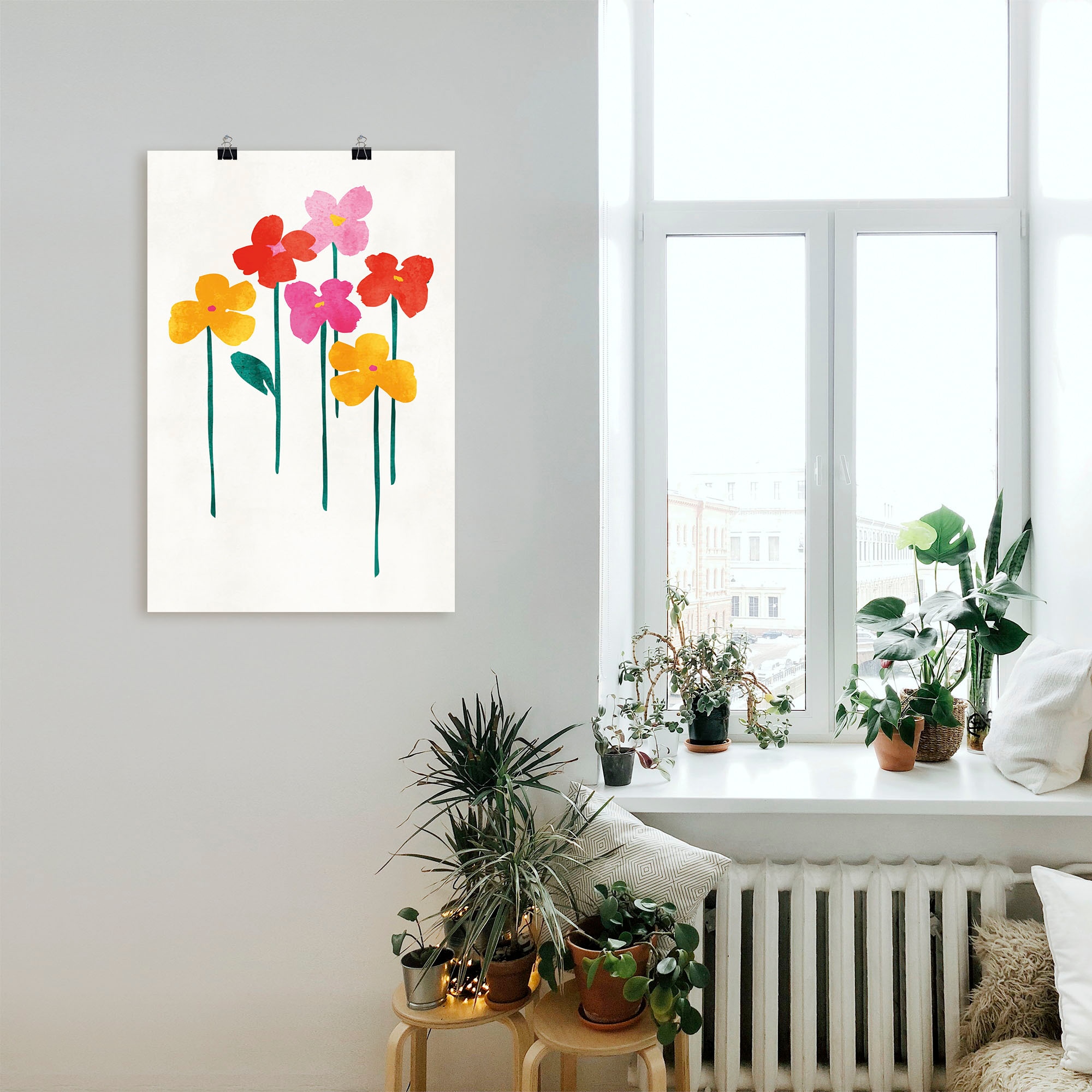 Artland Wandbild »Kleine glückliche Blumen« Blumenbilder 1 Stk. tlg. als Leinwandbild, Poster in verschied. Größen