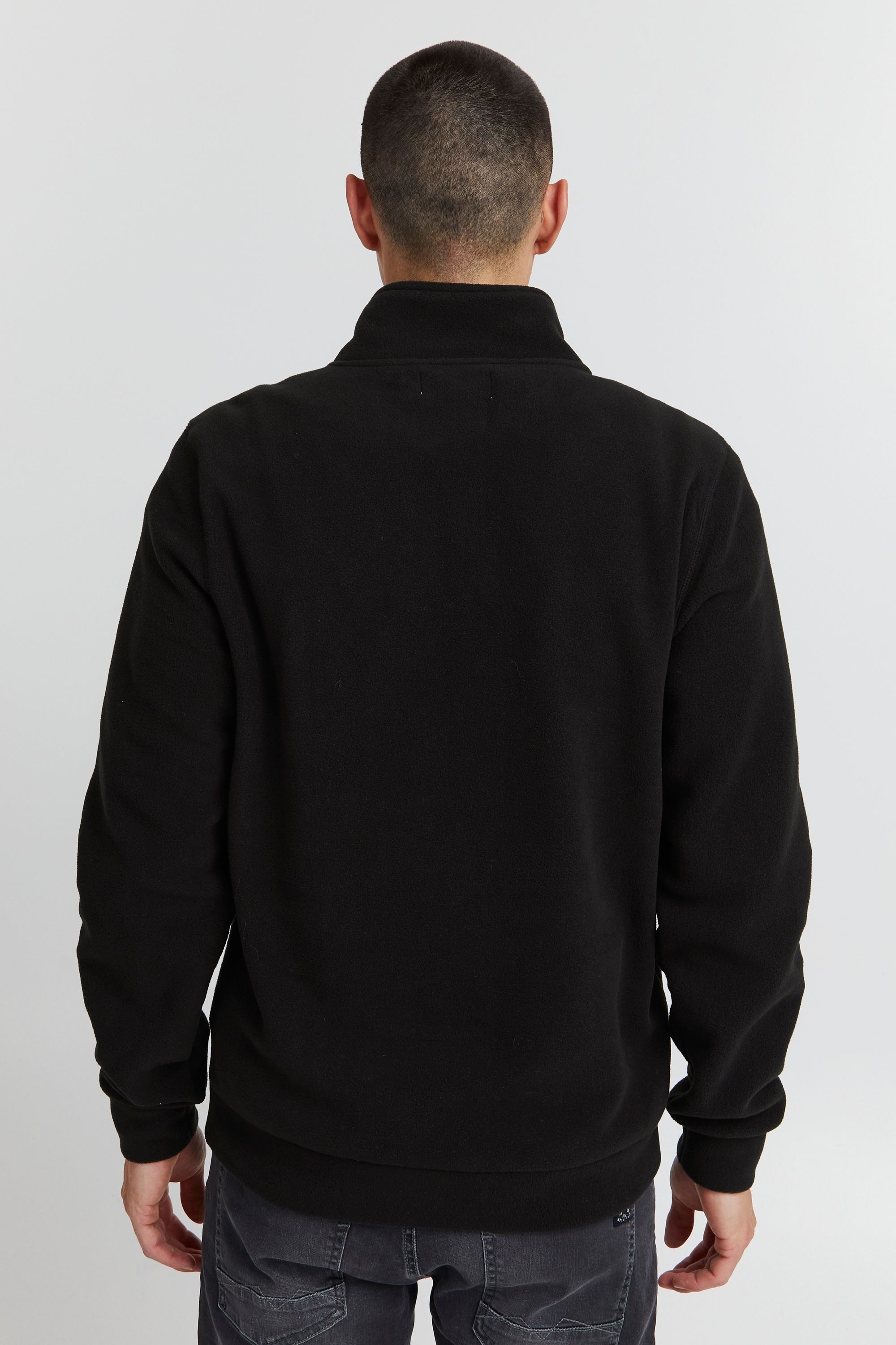 Troyer BLEND "BHSweatshirt", Herren, Gr. S, schwarz, Sweatware, 100% Polyester, unifarben, regular fit normal, ohne Ausschnitt, eingesetzt, Pullover Troyer, Stilvoller Sweat-Troyer mit Stehkragen 6