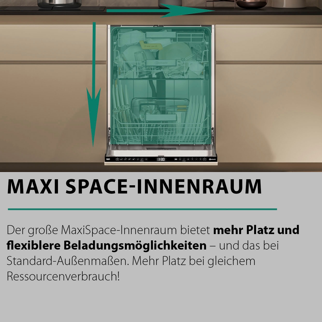 BAUKNECHT Unterbaugeschirrspüler »B7U HS51 X«, 15 Maßgedecke
