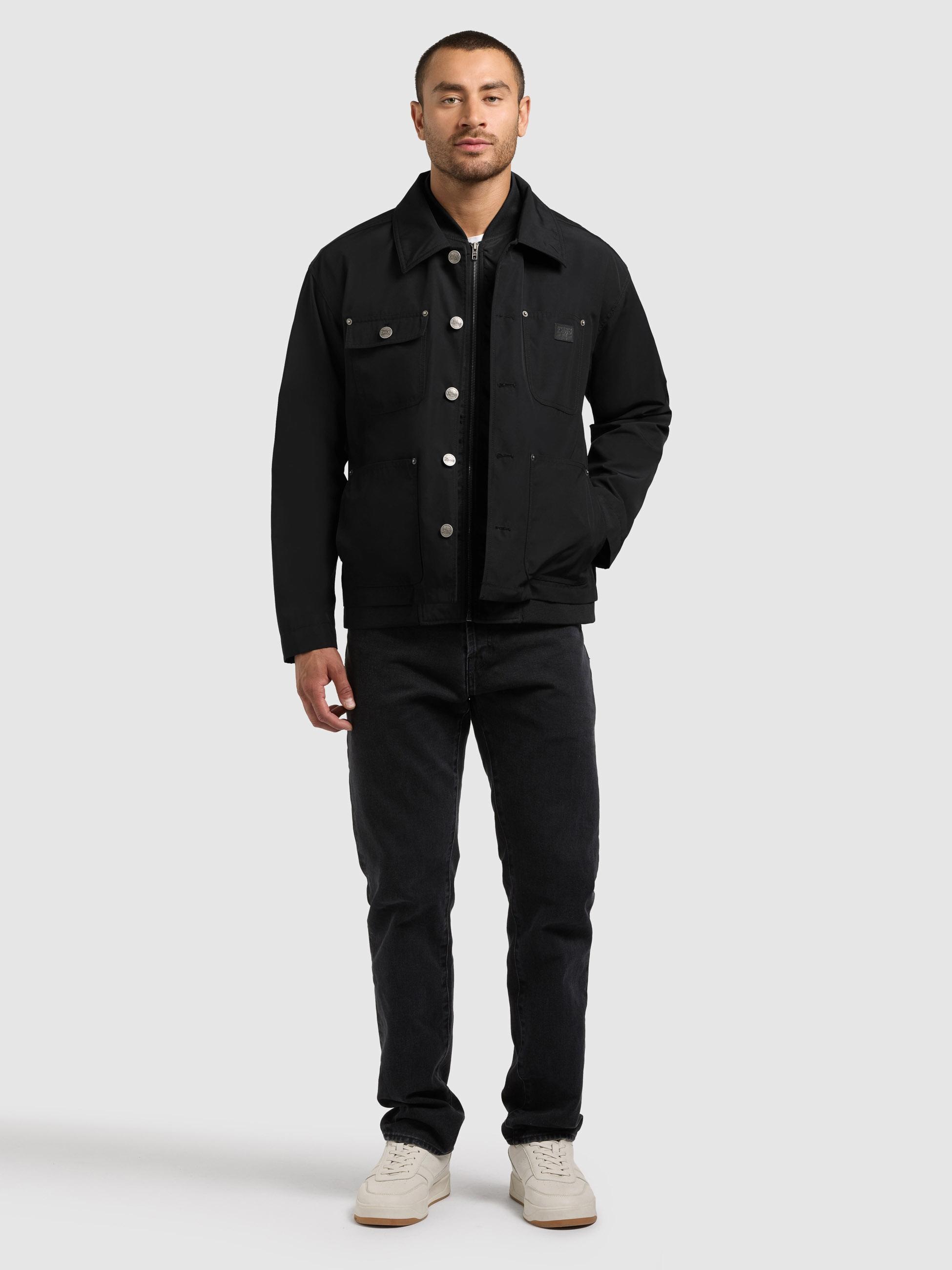 KHUJO Raise Men Shirt Jacket Black Size S 3