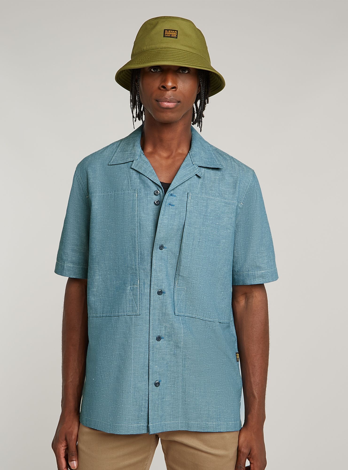 G-STAR Langarmshirt "Workwear Resort Regular Shirt" günstig online kaufen