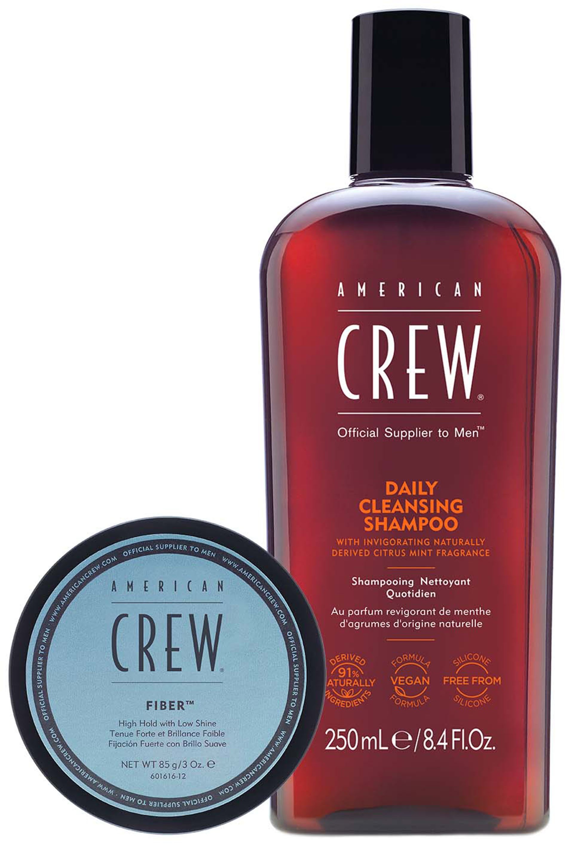 American Crew Haarpflege-Set »Regimen Fiber Duo Set Limited Edition - Classic Fiber + Shampoo«, (Set, 2 tlg.)