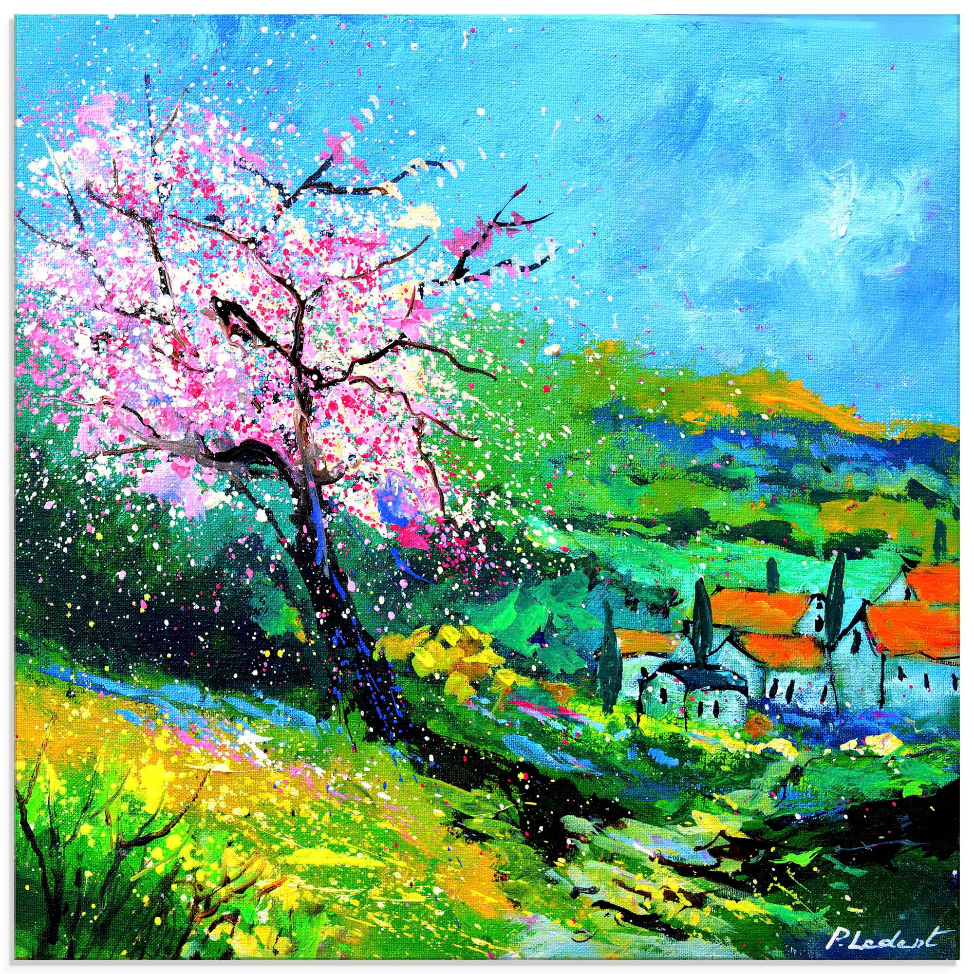 Artland "Spring landscape" Wiesen & Baumbilder 1 Stk. tlg. als Alubild, Leinwandbild, Poster, Wandaufkleber in verschied. Größen