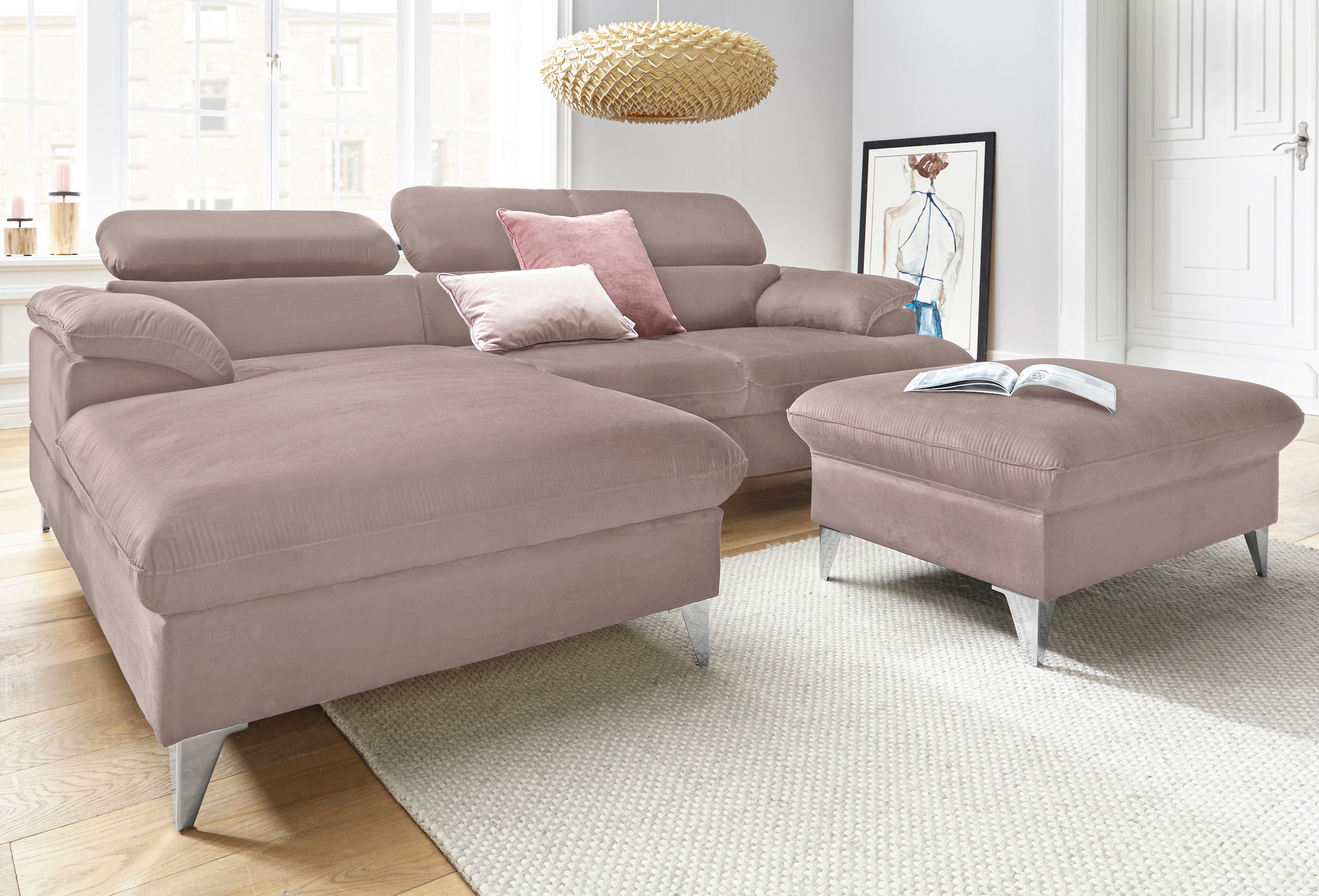 COTTA Polstergarnitur "Caluso L-Form", (2 tlg.), Set bestehend aus: Ecksofa günstig online kaufen