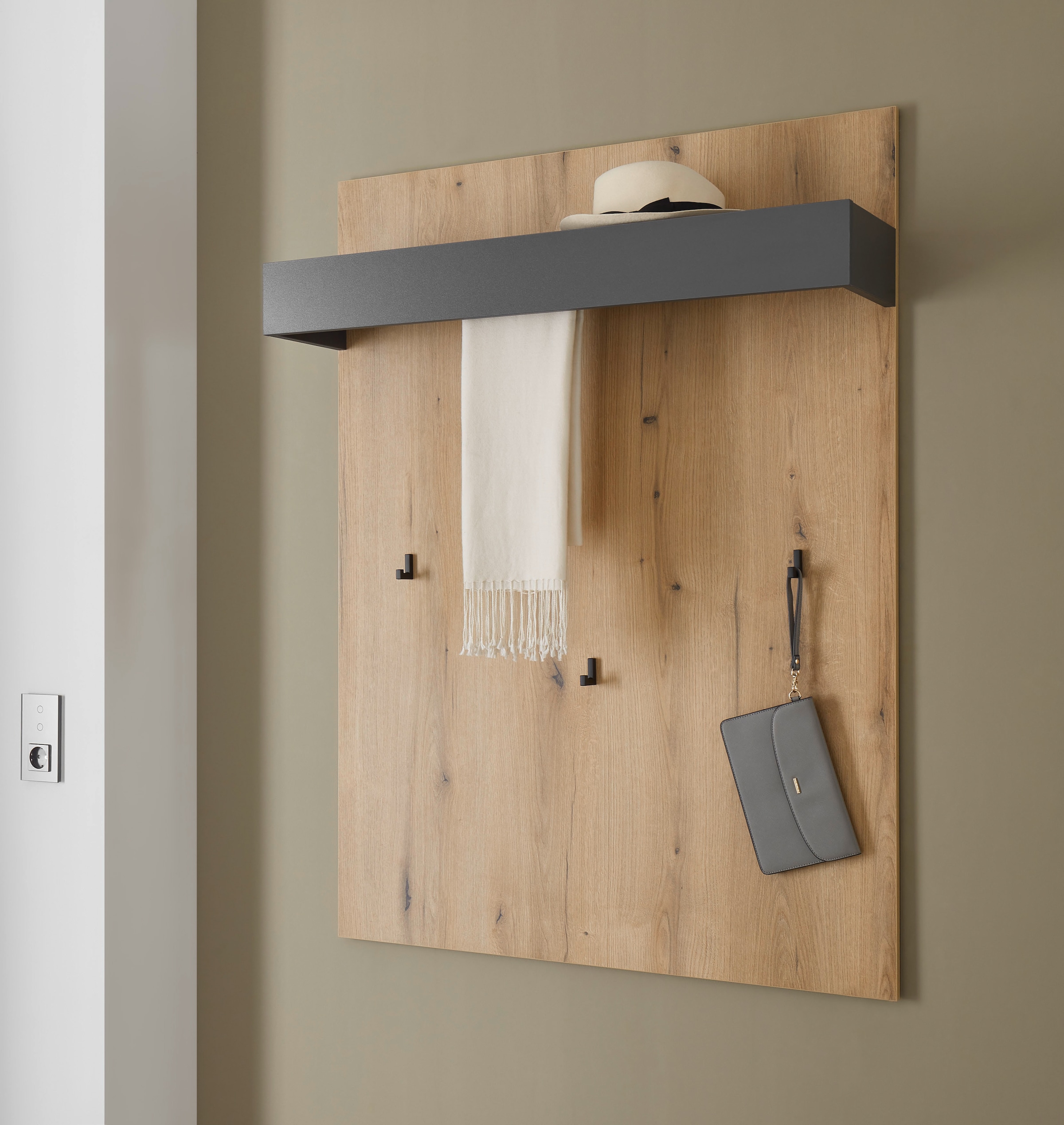 Home affaire Garderobenpaneel "GiRON/CiTY, Wandregal in vier Farben, Flurga günstig online kaufen