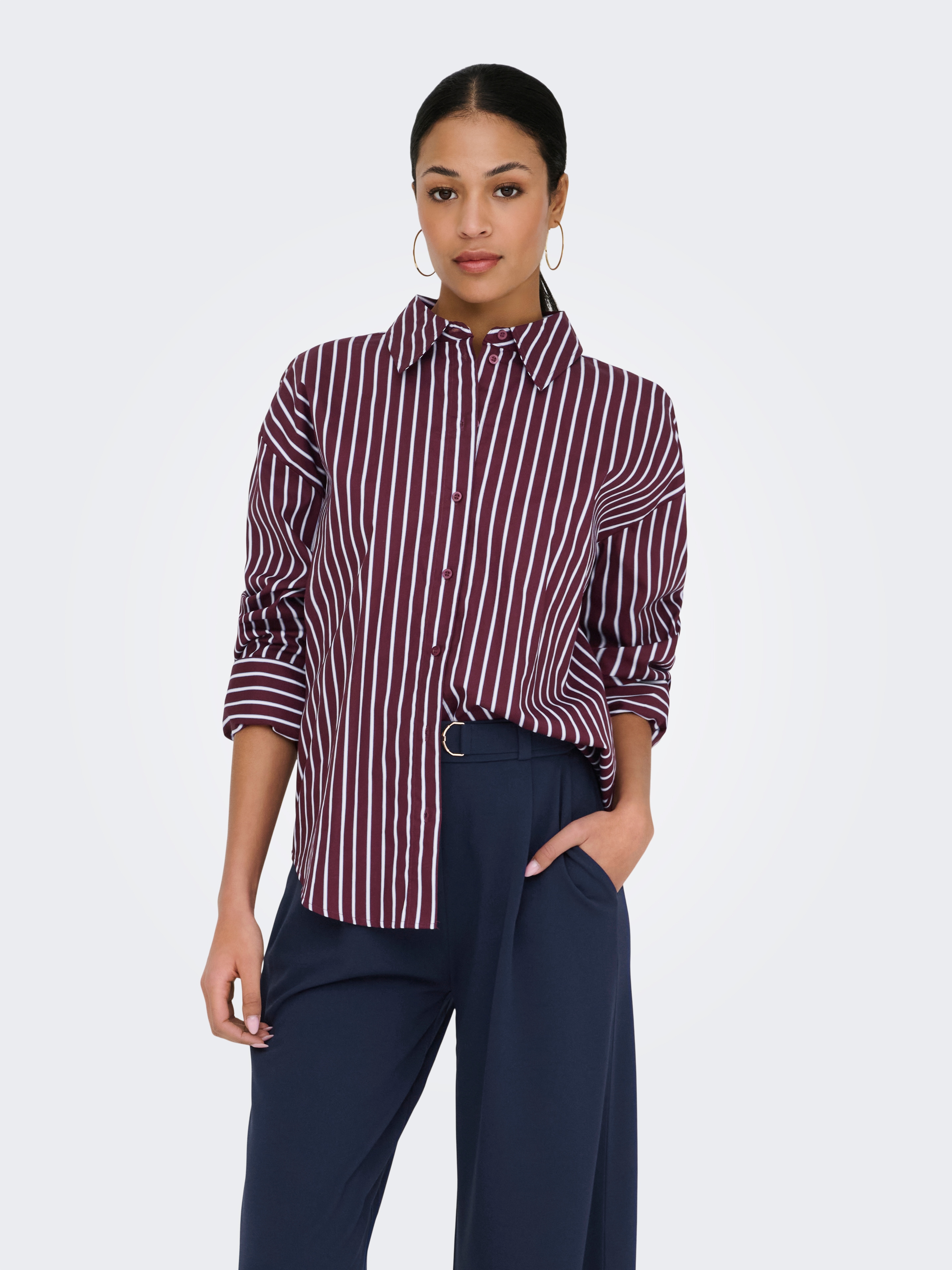 JDY Langarmbluse "JDYSERENA L/S SHIRT WVN NOOS" Baumwolle, loose fit