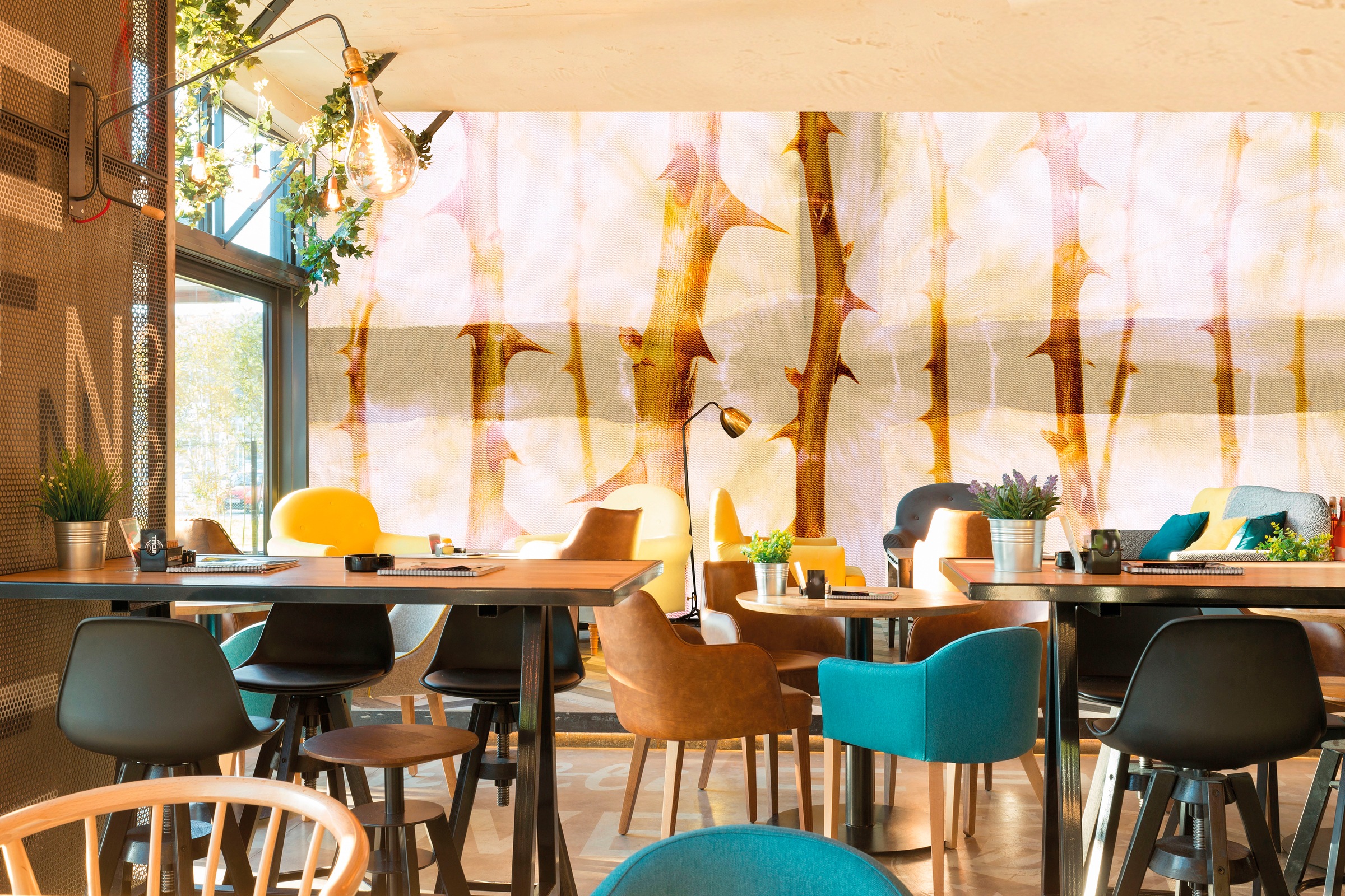 Architects Paper Fototapete »Atelier 47 Thorn Art 2«, floral, Vlies, Wand, Schräge, Decke