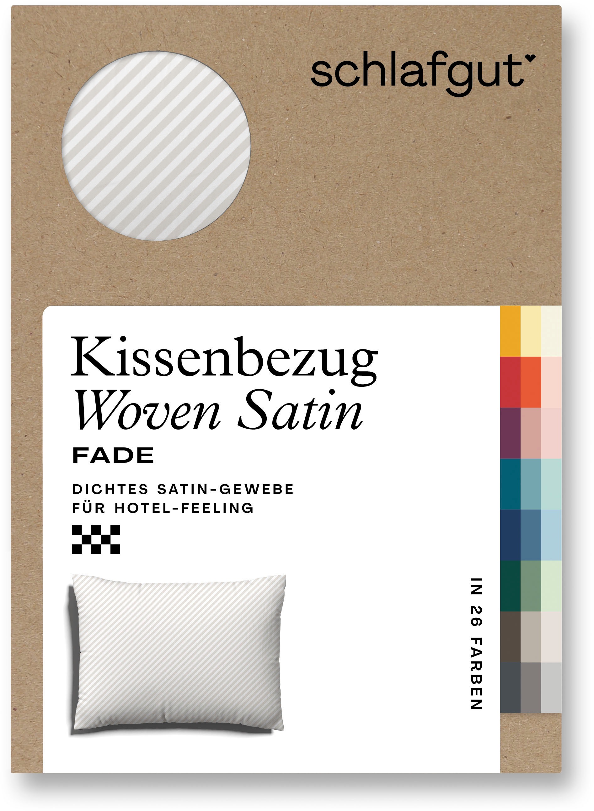 Schlafgut Kissenbezug »Woven Satin Fade«, (1 St.), mit Farbverlauf