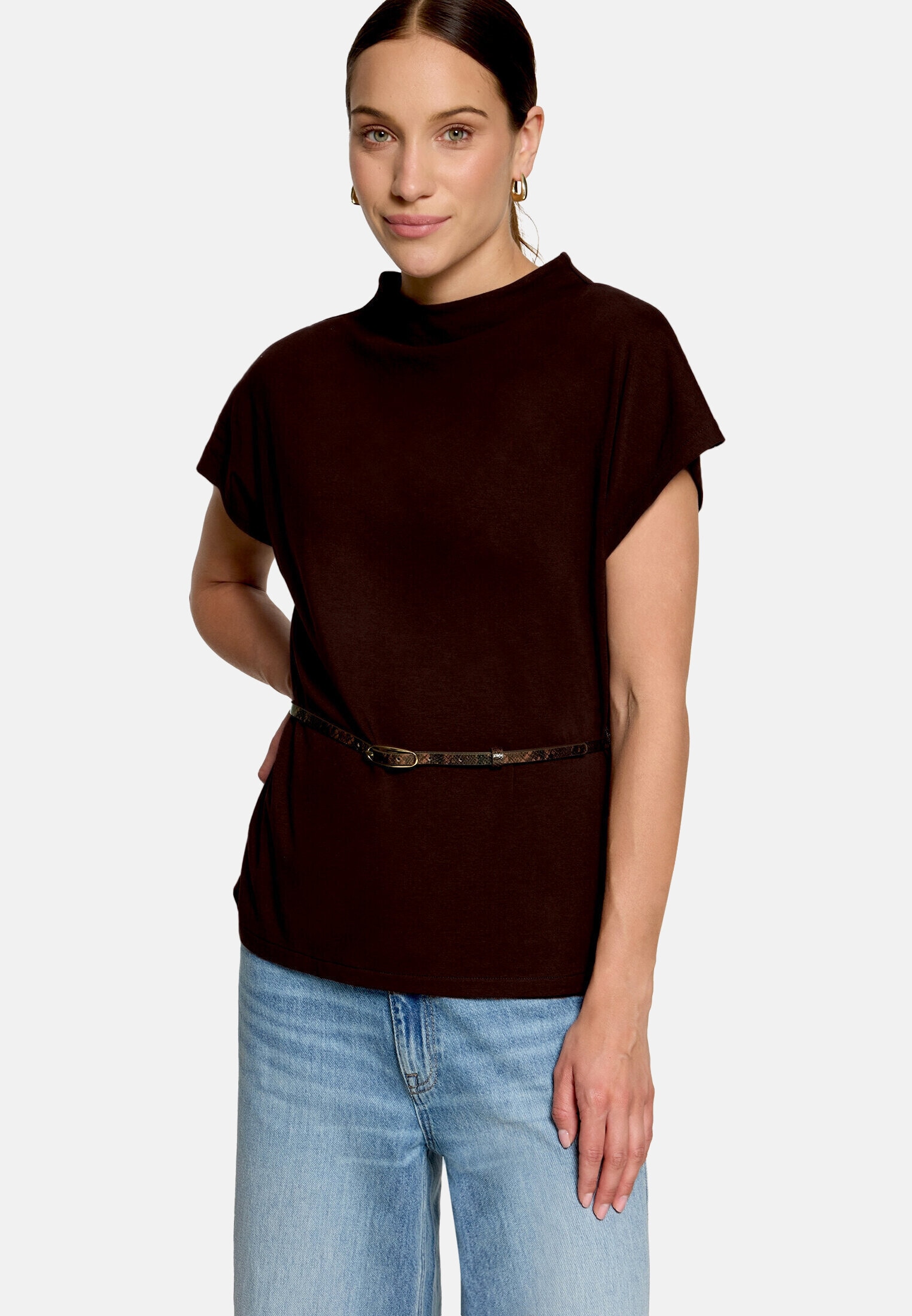 Zero Kurzarmshirt »Damen mit Gürtel« 1 Gürtel