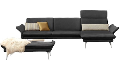 Ecksofa »1928«, (Sofa mit oder ohne Hocker auswählen!)