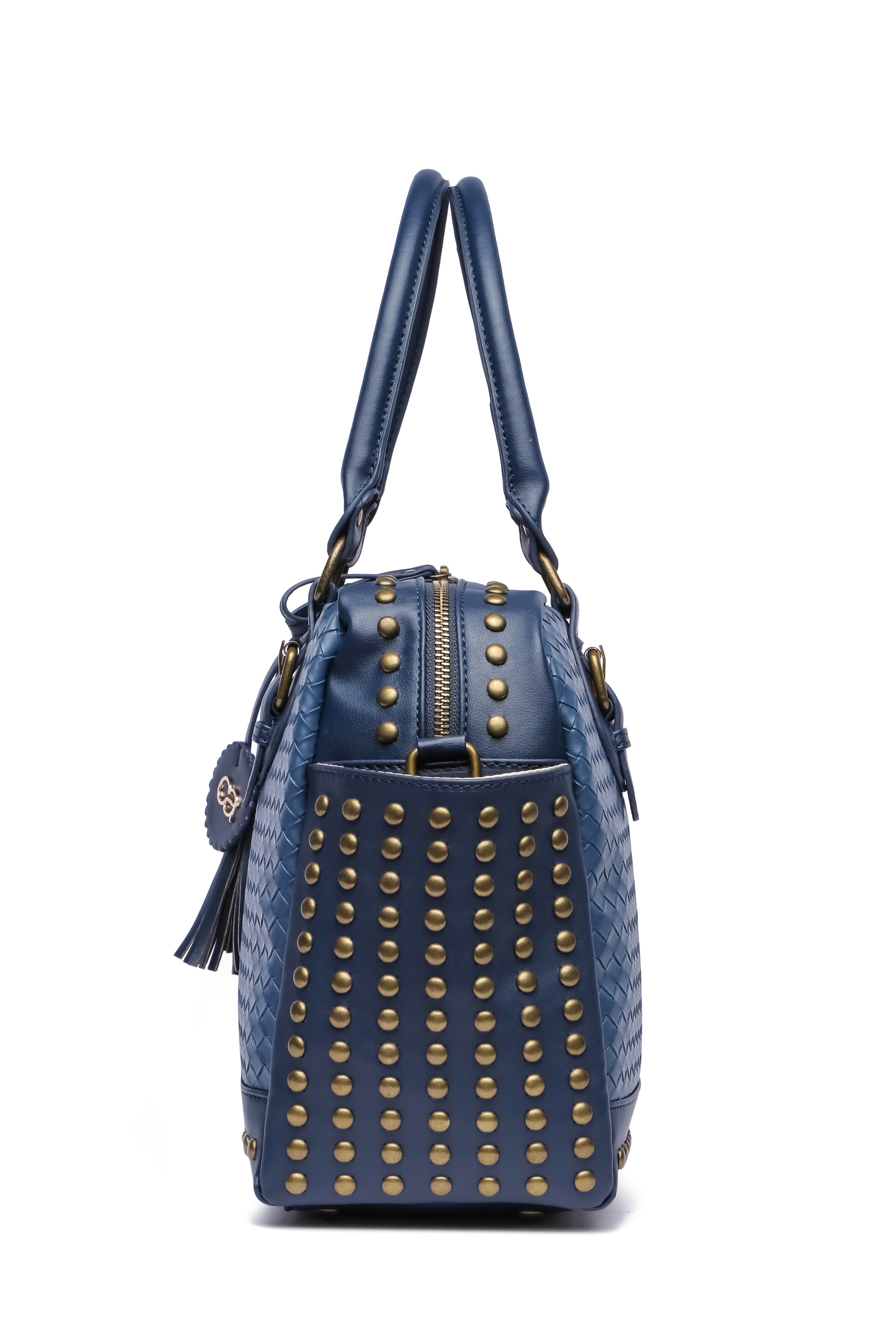 COLLEZIONE ALESSANDRO Schultertasche »Berlin«, mit Nieten und Flechtung