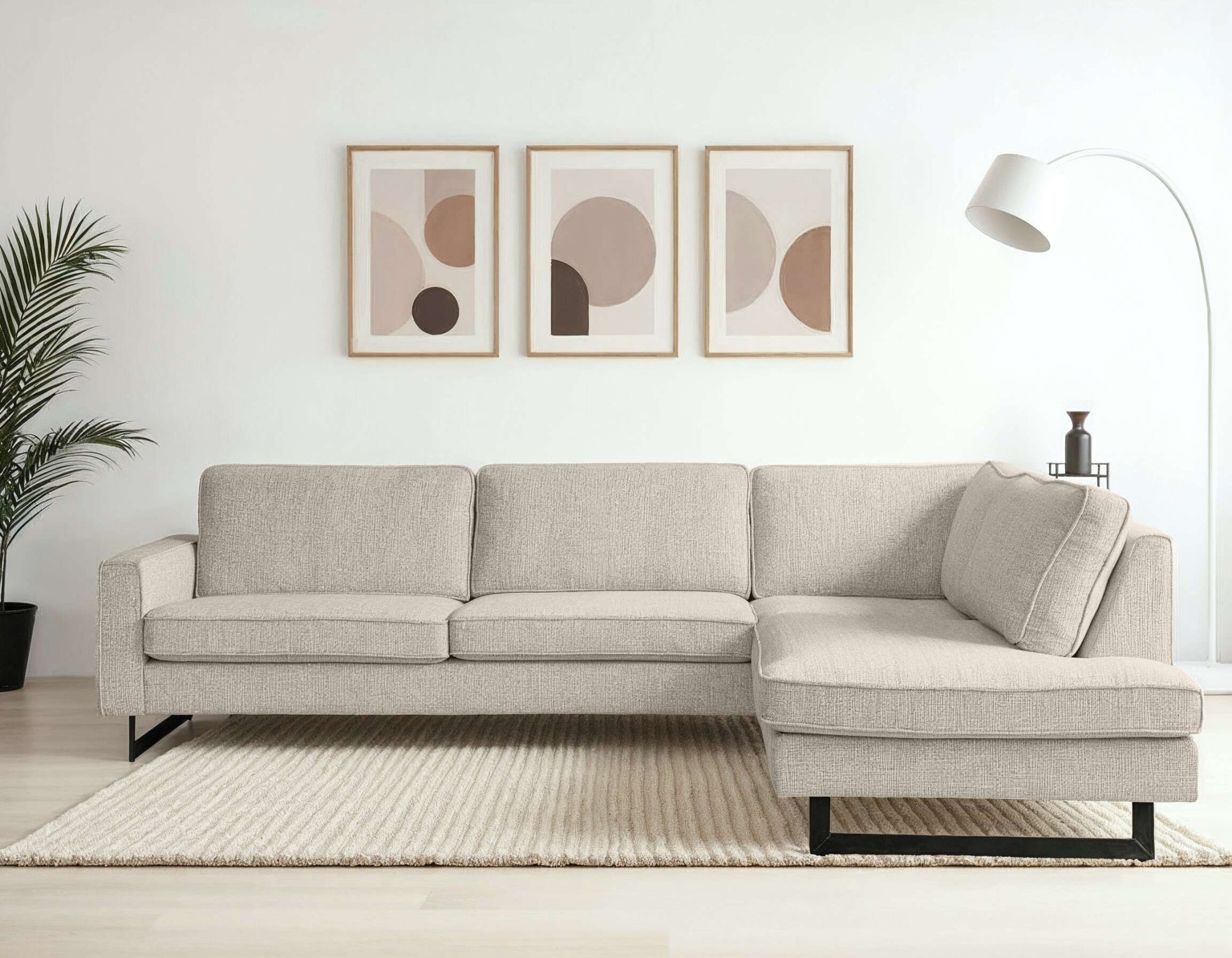 Home affaire Ecksofa "Pinto, 290 cm, Cord, Chenille, Lederoptik, Ottomane l günstig online kaufen